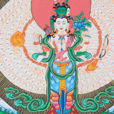 Avalokiteshvara Brocade Thangka Painting - Himalayas Shop