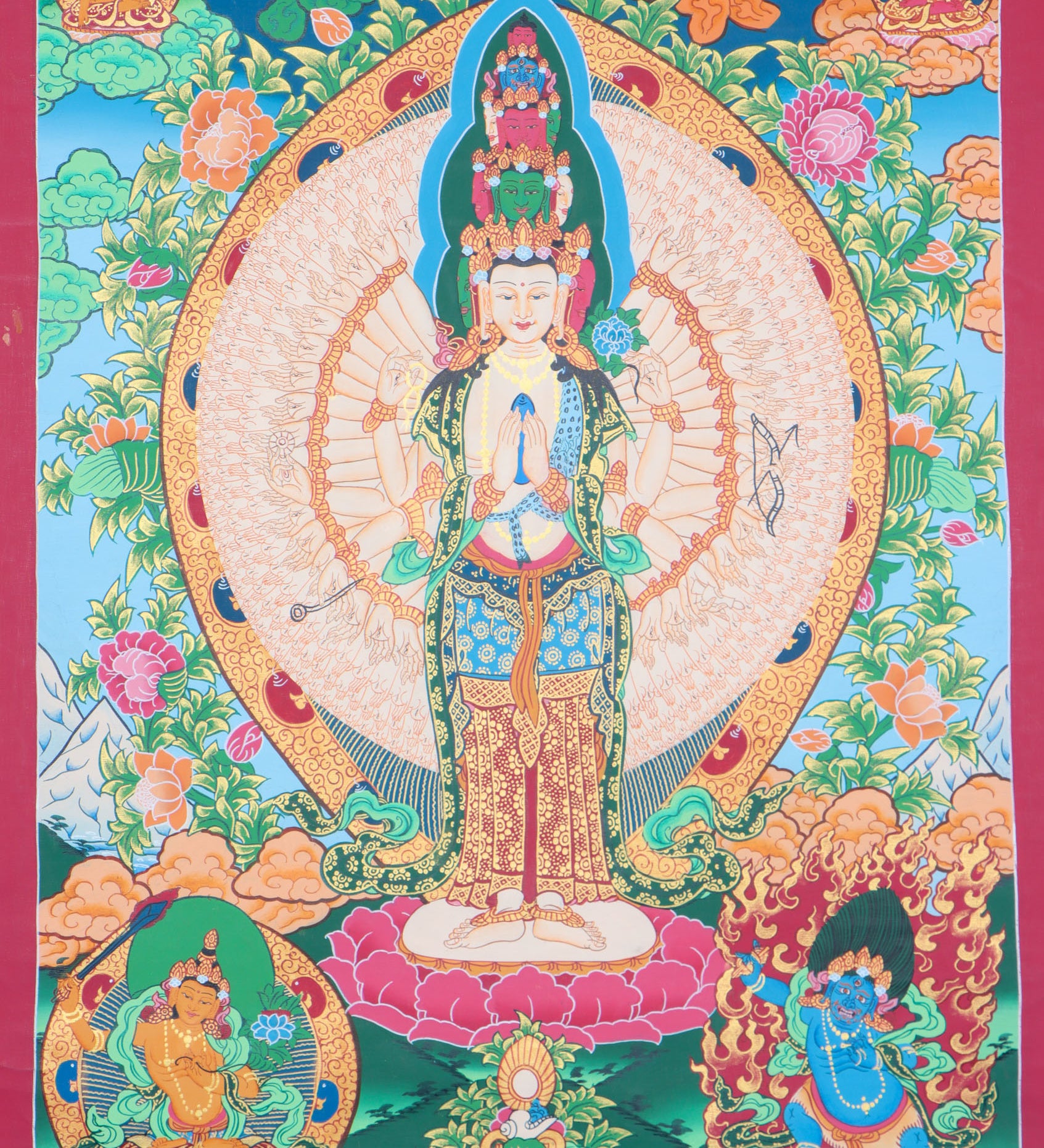  Avalokiteshvara Thangka for Home Decoration and Chakra Healing.