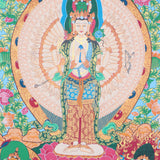 Avalokiteshvara Thangka for Home Decoration and Chakra Healing.