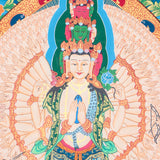 Avalokiteshvara Thangka for Home Decoration and Chakra Healing.
