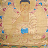 Shakyamuni Buddha Thangka - Cotton Canvas Painting