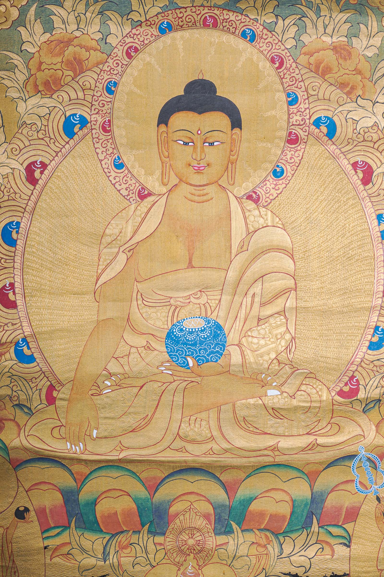 Shakyamuni Buddha Thangka - Cotton Canvas Painting