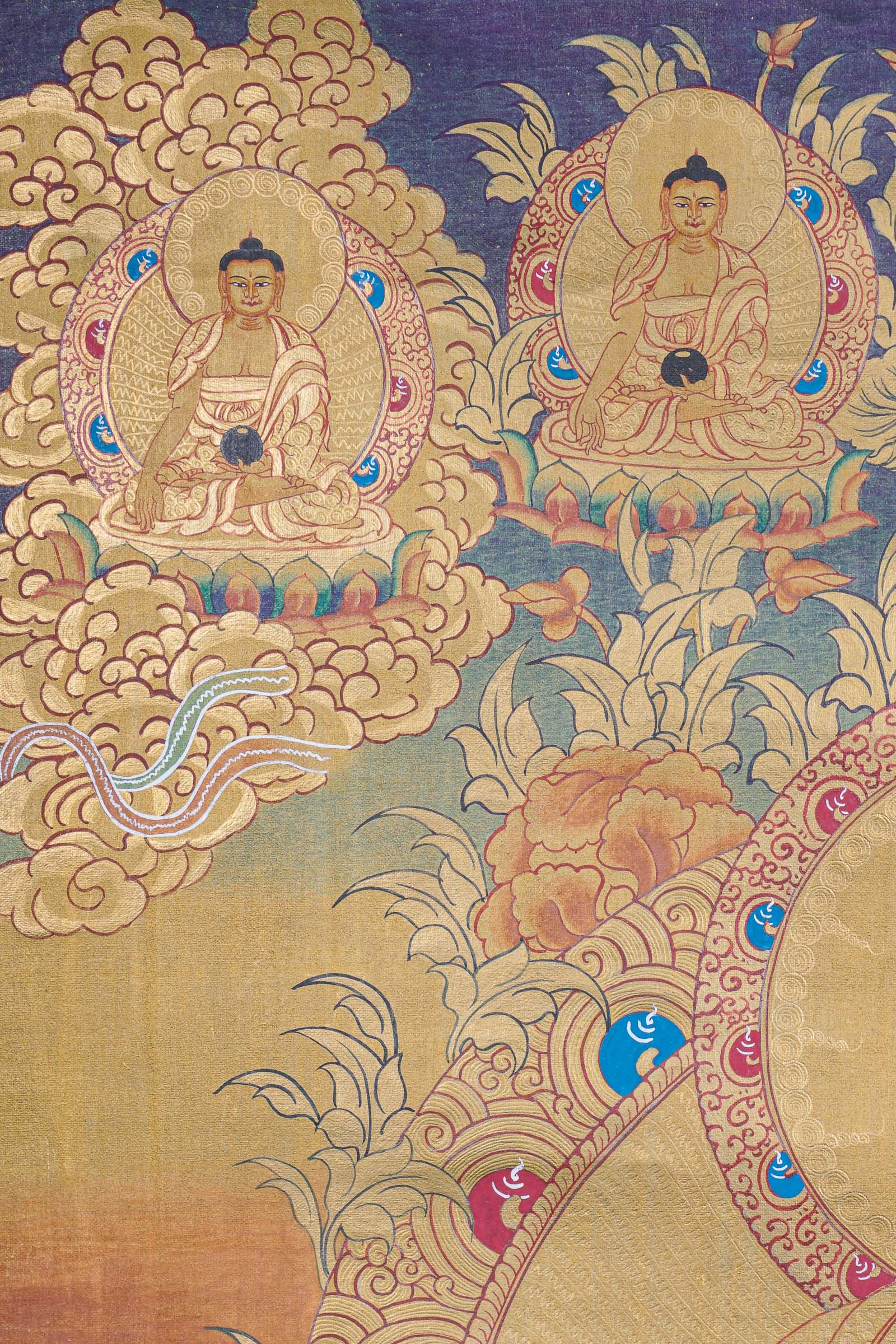 Shakyamuni Buddha Thangka - Cotton Canvas Painting