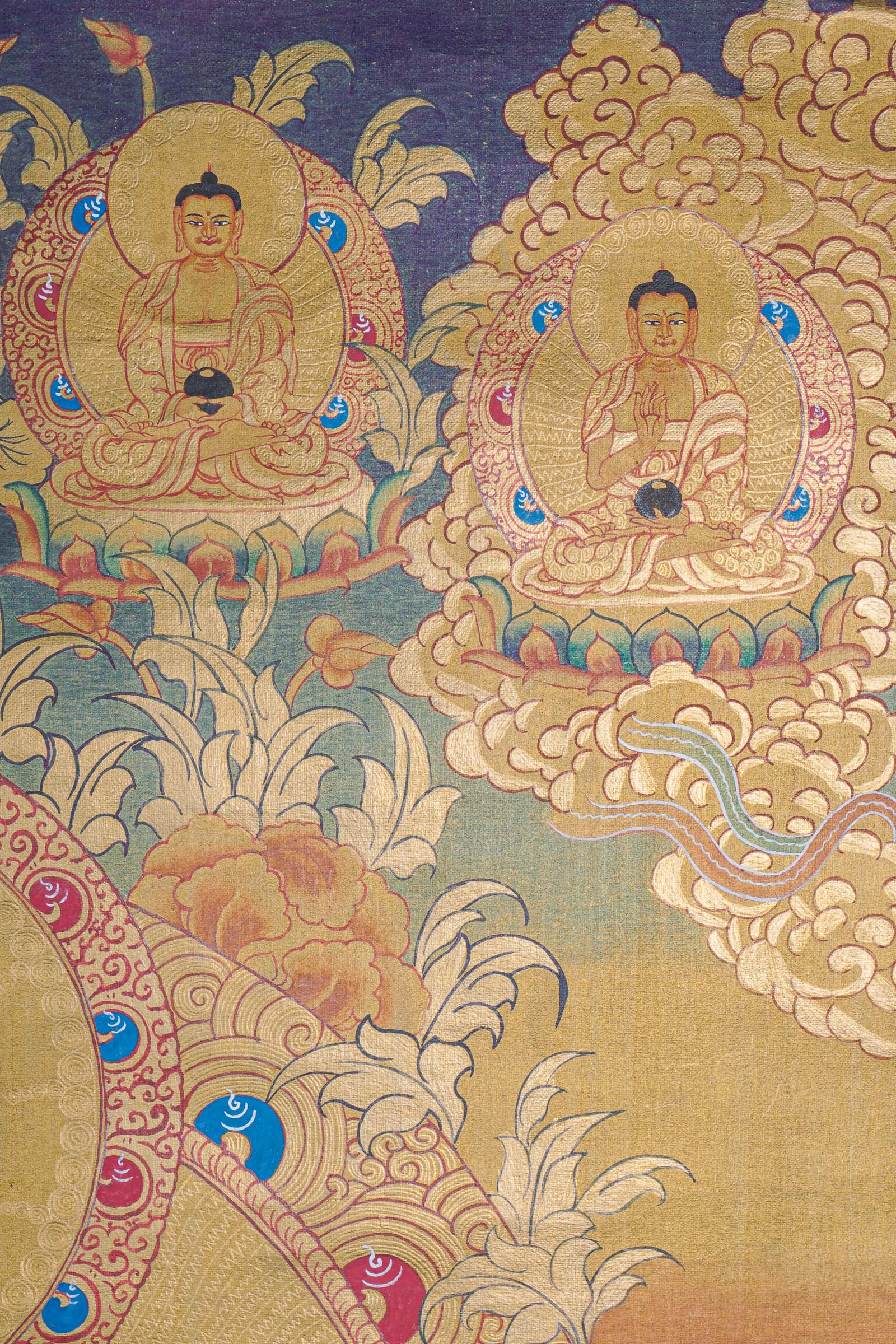 Shakyamuni Buddha Thangka - Cotton Canvas Painting