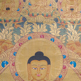 Shakyamuni Buddha Thangka - Cotton Canvas Painting