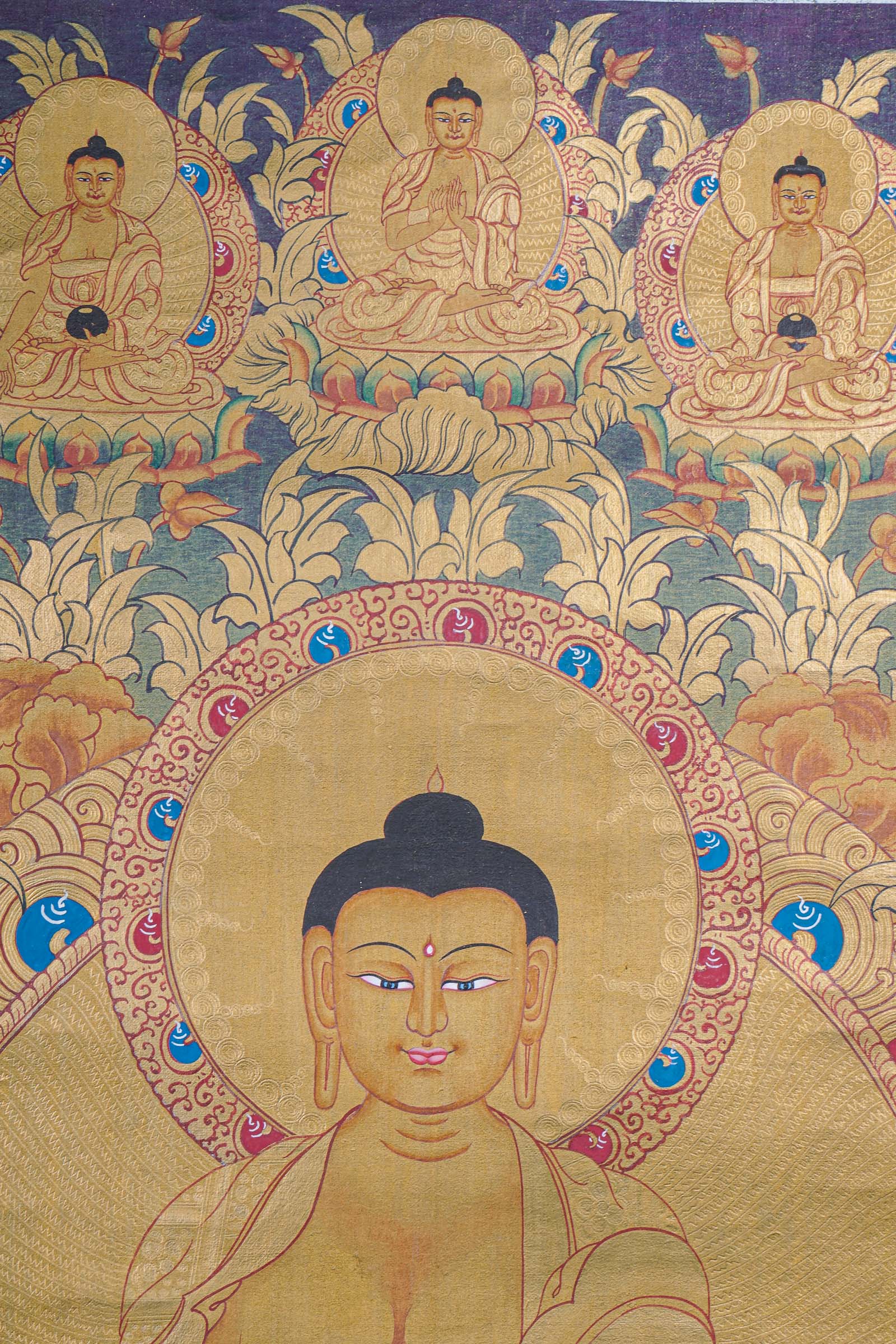 Shakyamuni Buddha Thangka - Cotton Canvas Painting