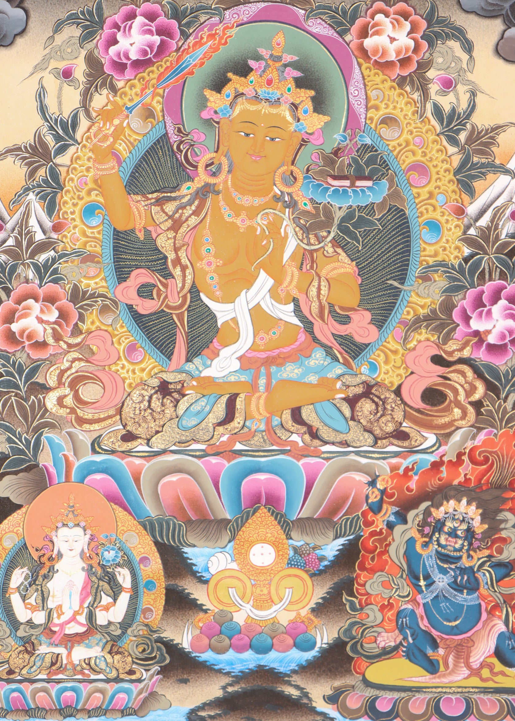 Manjushri Thangka for compassion and enlightment.