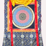 Mantra Mandala Brocade Thangka for wall decor.