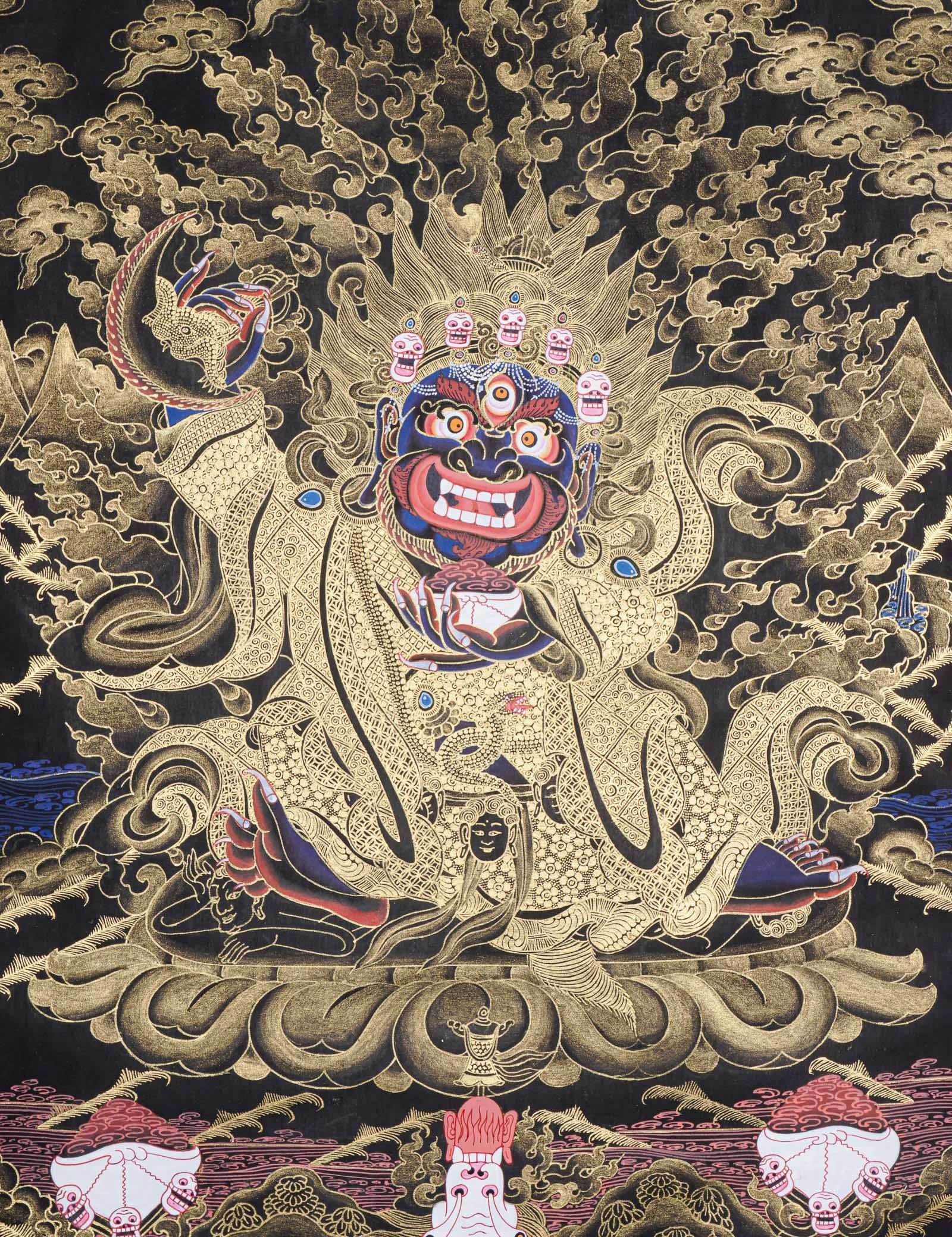 Mahakala Thangka Painting - Handpainted Art