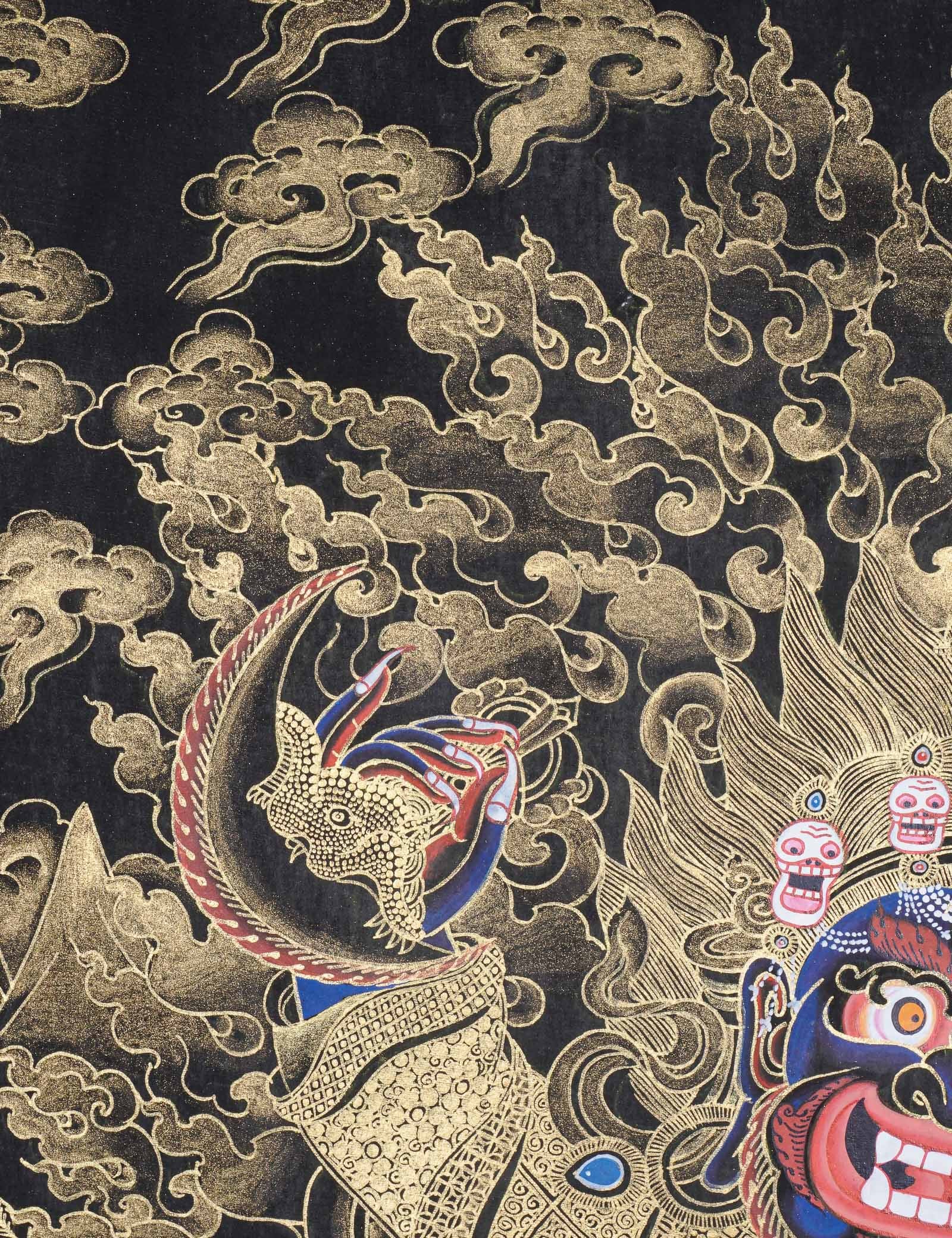Mahakala Thangka Painting - Handpainted Art