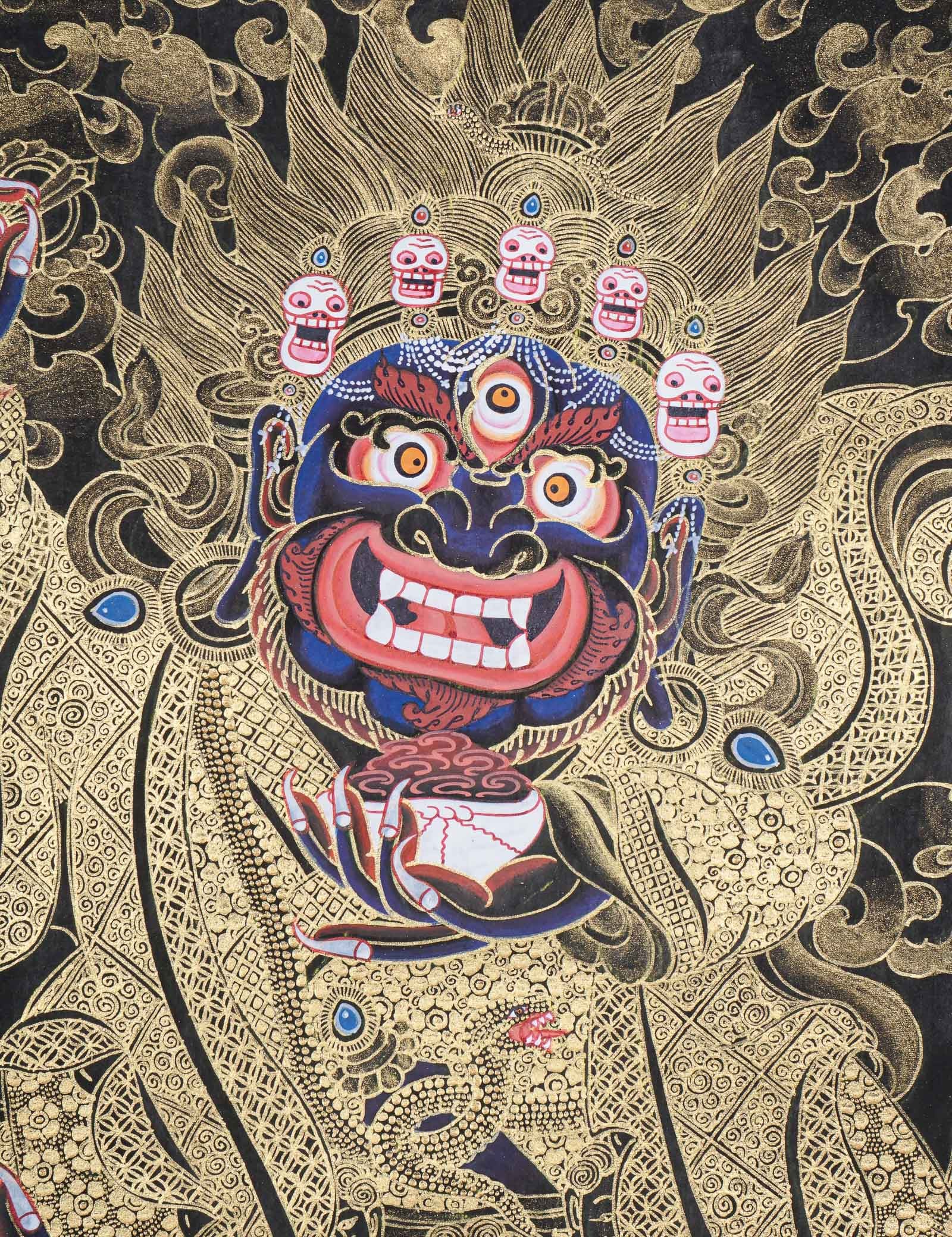 Mahakala Thangka Painting - Handpainted Art