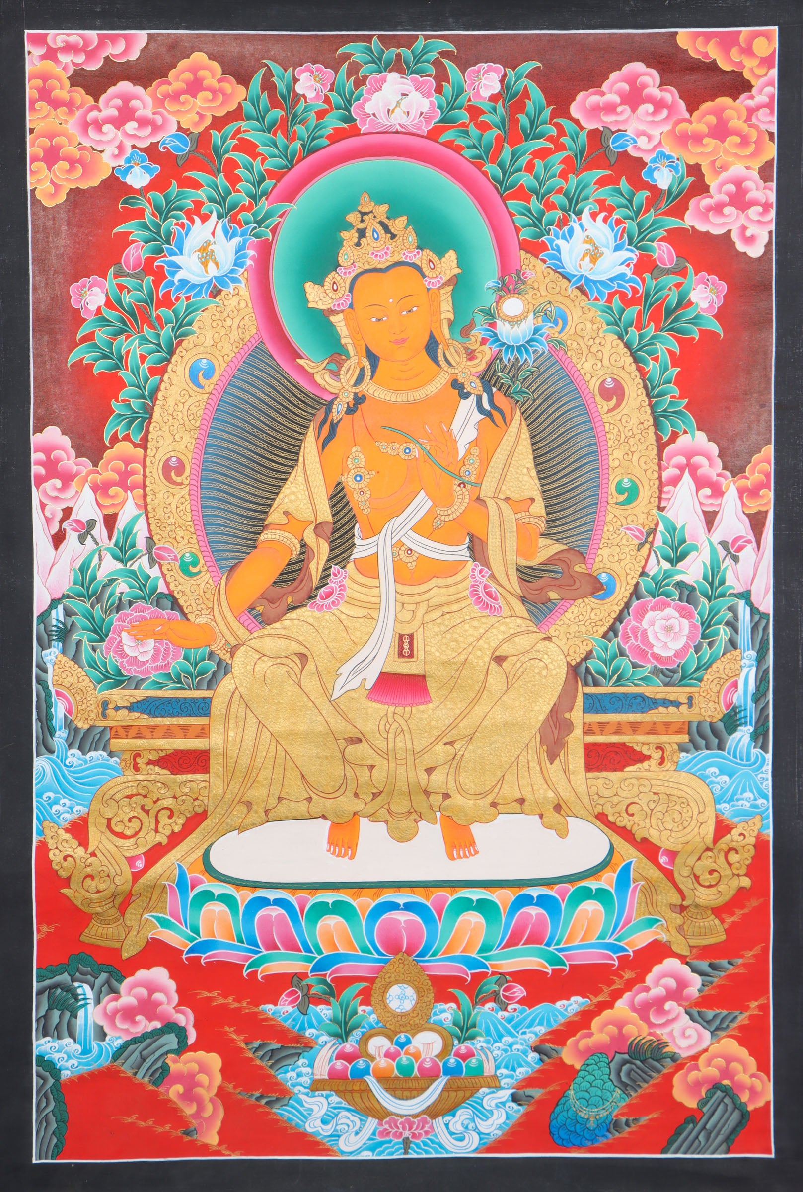 Maitreya Thangka  serve as visual aids for contemplation and devotion.