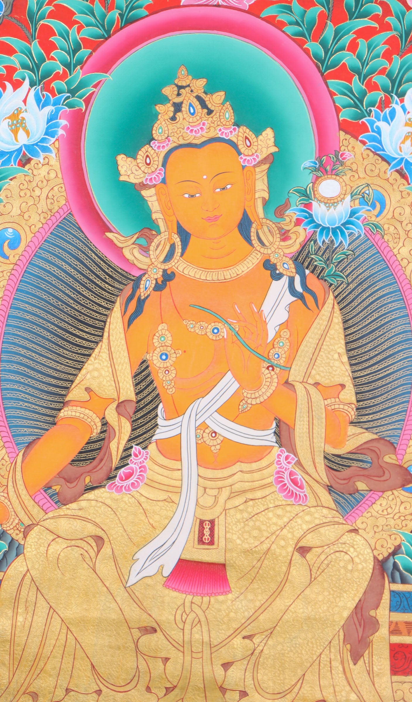 Maitreya Thangka serve as visual aids for contemplation and devotion.