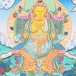 Maitreya Buddha Thangka Art is ideal for meditation and the development of physical and mental wellbeing.