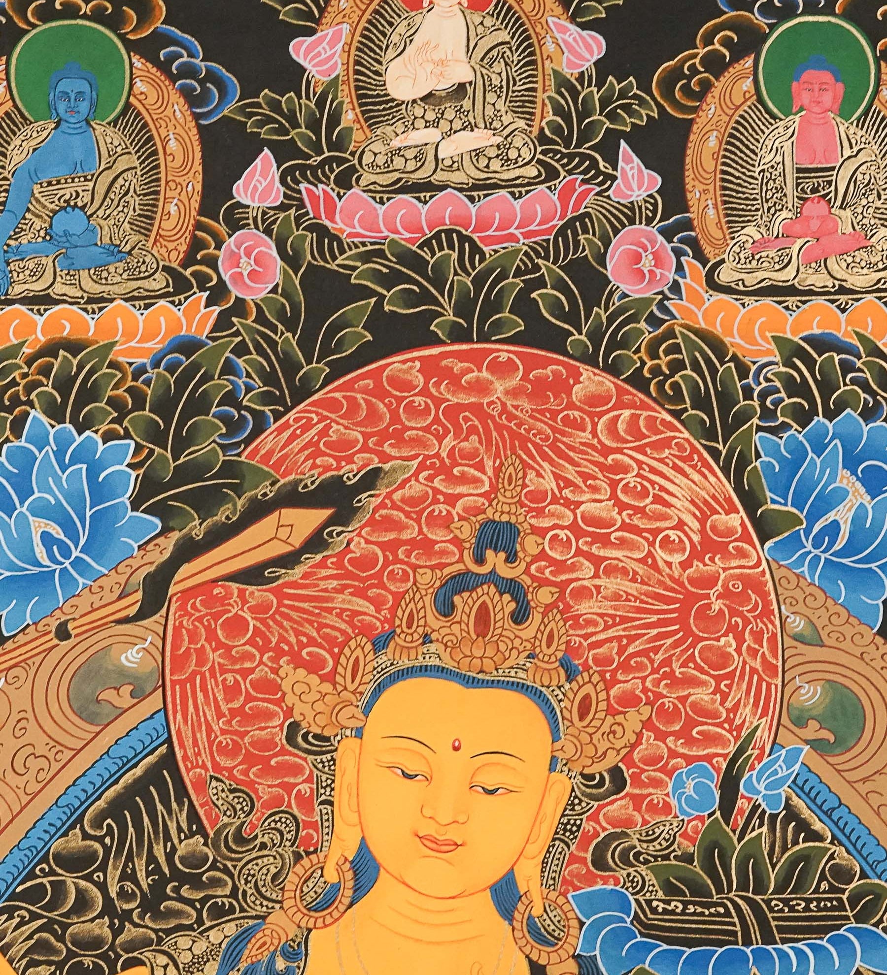Manjushree Thangka Painting - Handpainted Art