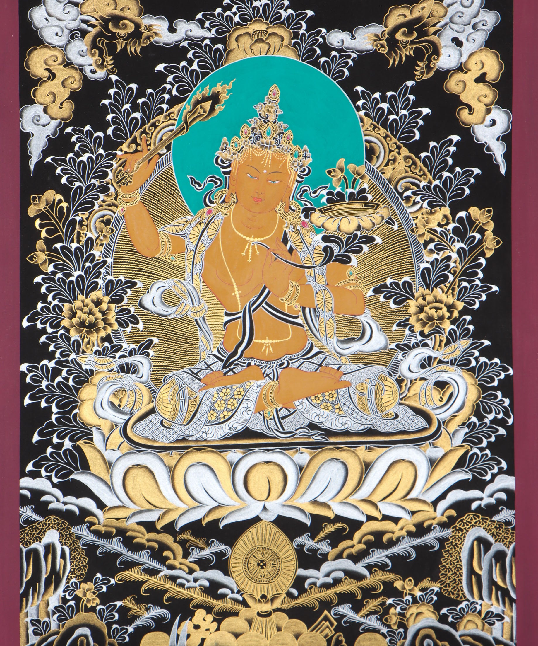 Manjushree Thangka can lead practitioners towards the path of liberation and enlightenment.