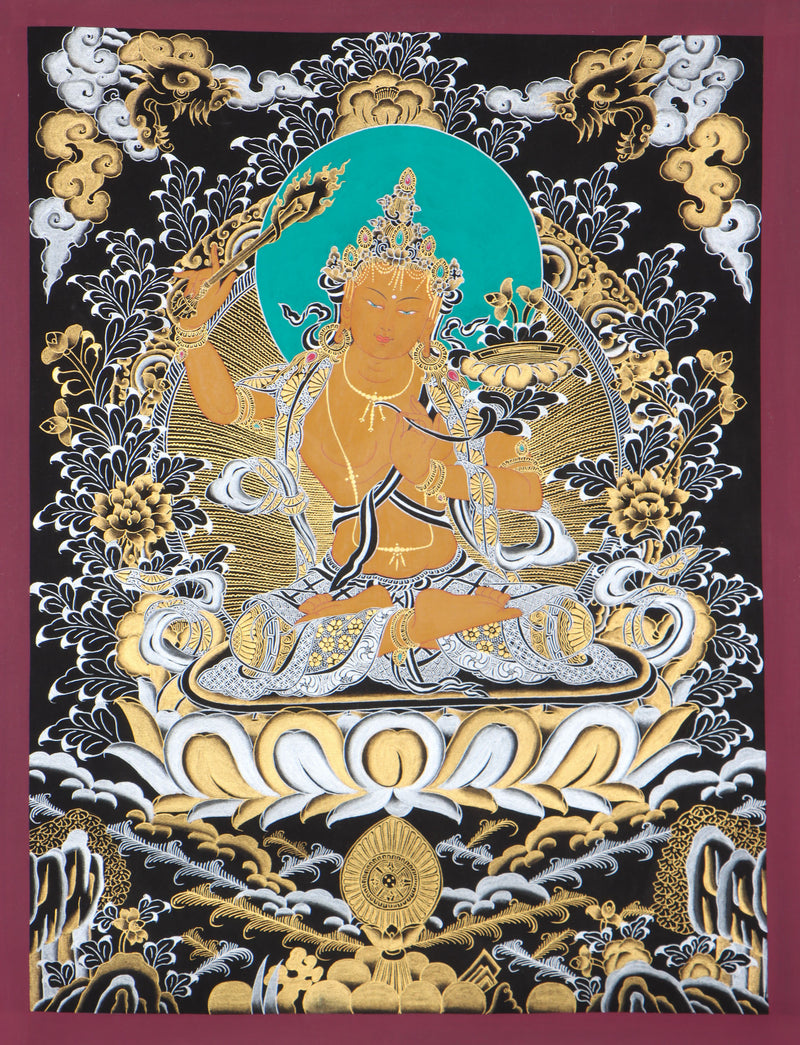 Manjushree Thangka can lead practitioners towards the path of liberation and enlightenment.