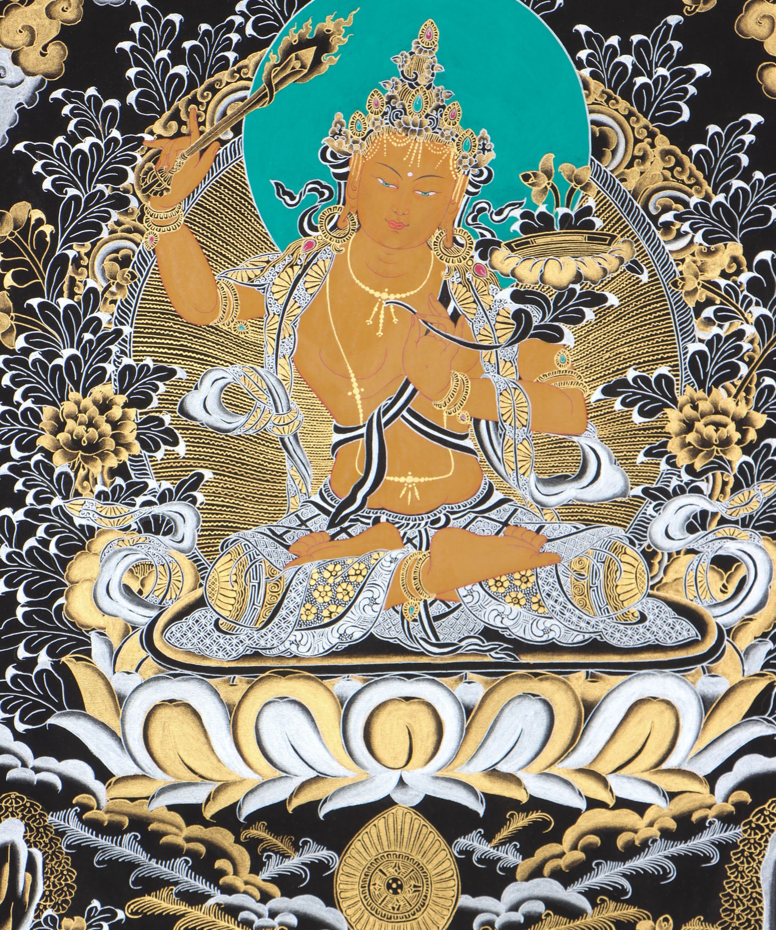 Manjushree Thangka can lead practitioners towards the path of liberation and enlightenment.