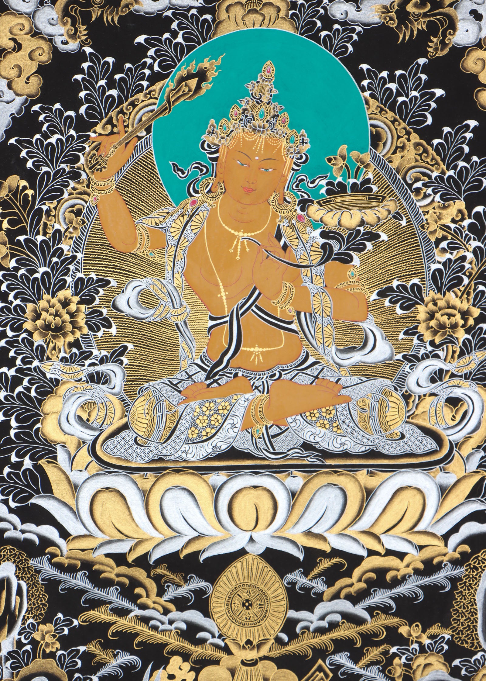 Manjushree Thangka can lead practitioners towards the path of liberation and enlightenment.