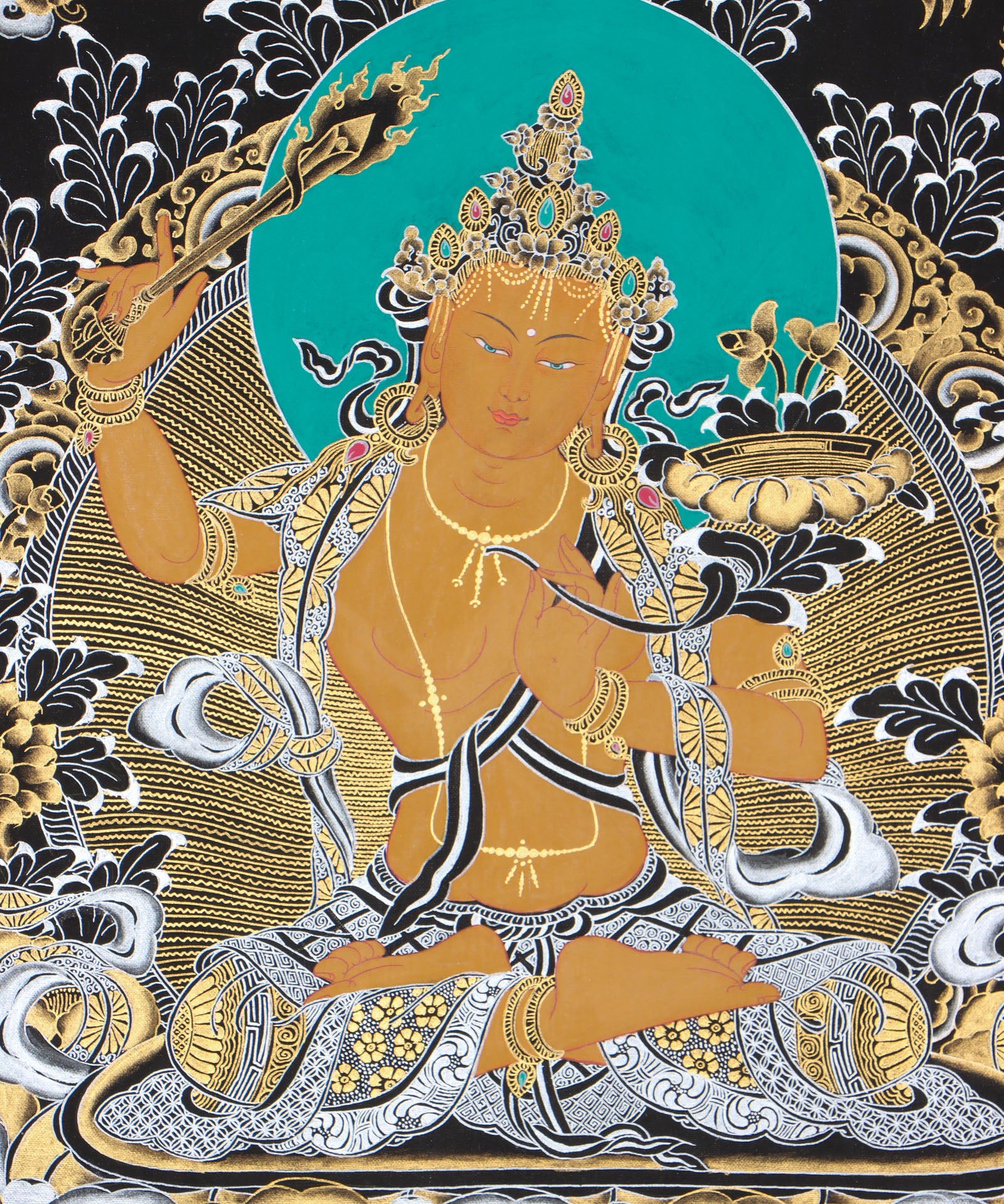 Manjushree Thangka can lead practitioners towards the path of liberation and enlightenment.