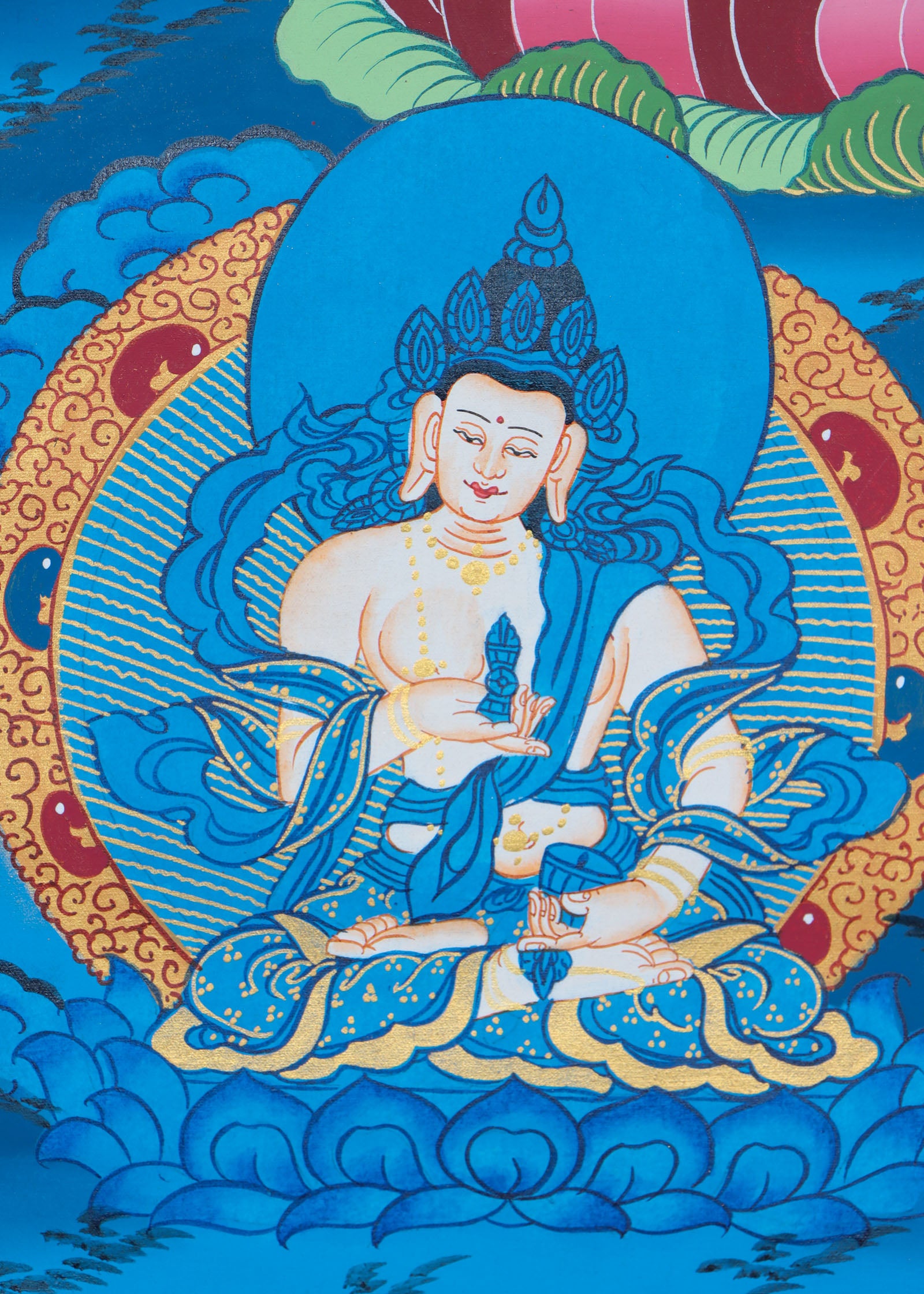 Manjushree Thangka for spiritual progression and education.