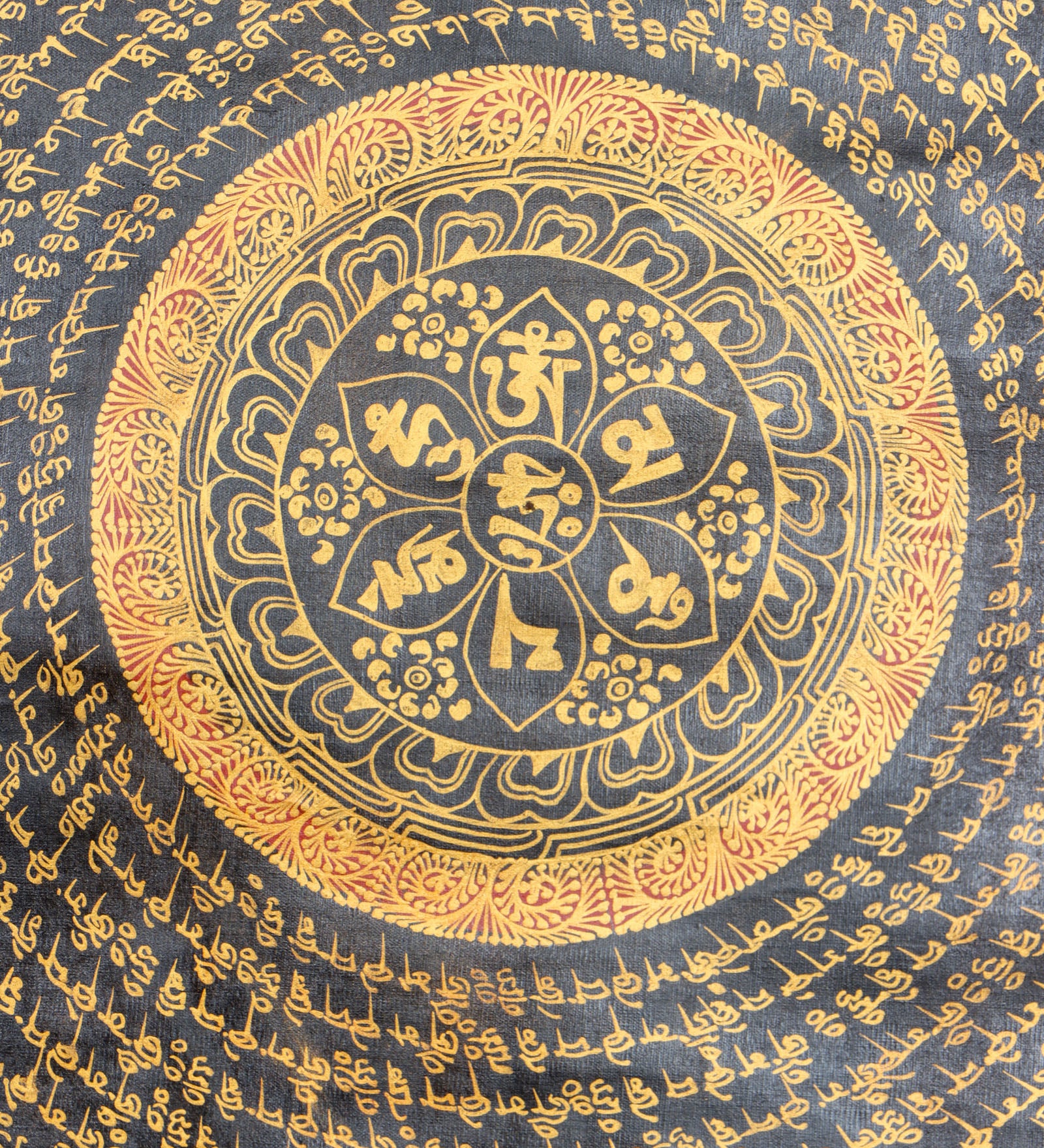 Mantra Mandala for wall decor and meditation .