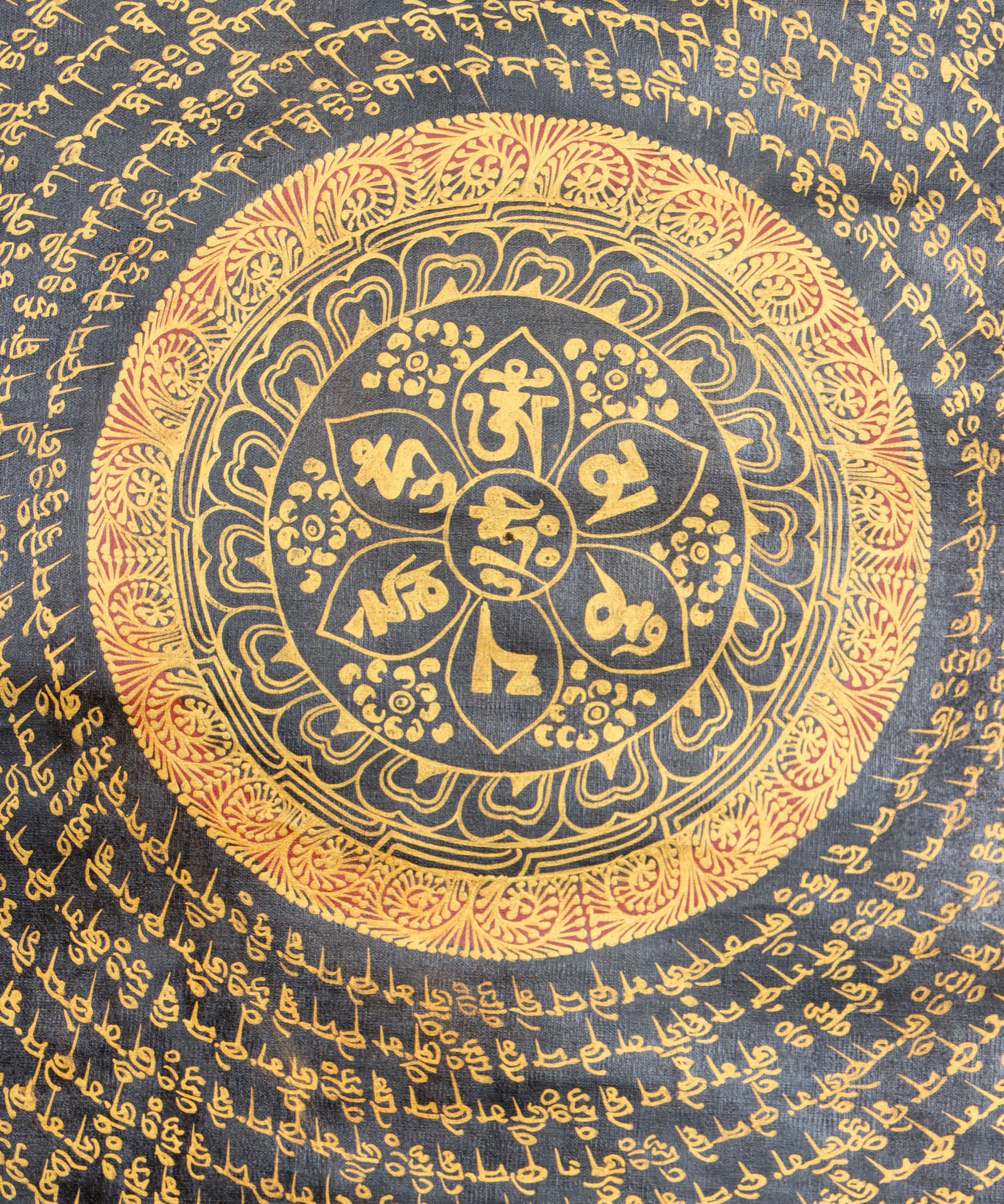Mantra Mandala for wall decor and meditation .