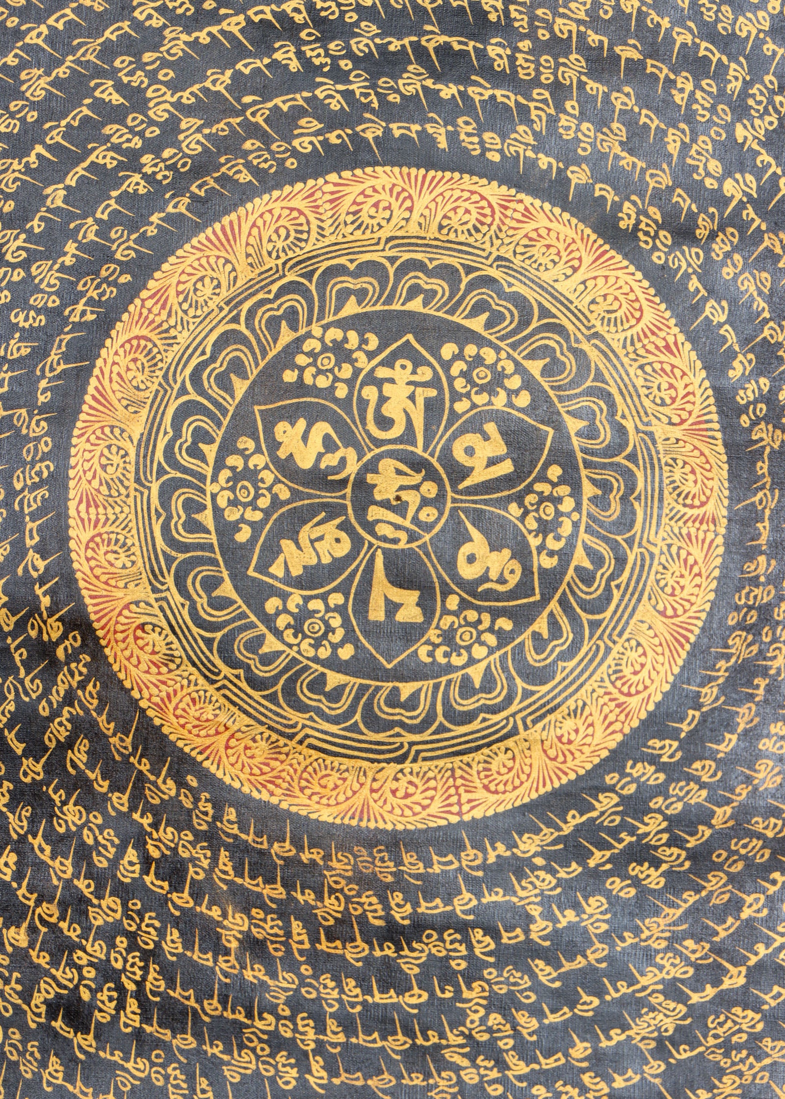 Mantra Mandala for wall decor and meditation .