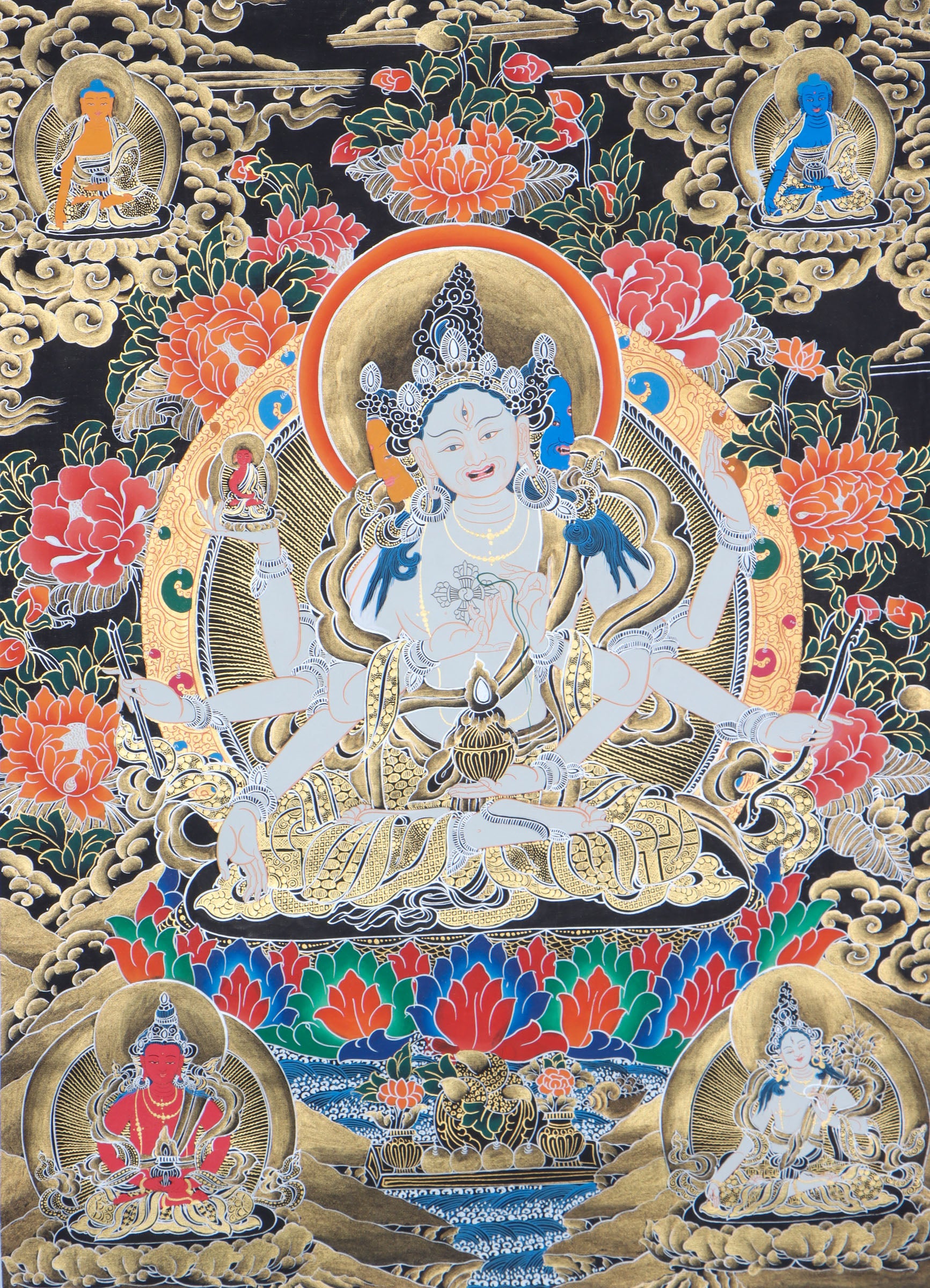 Namgyalma Thangka for meditation , prayer and spirituality.