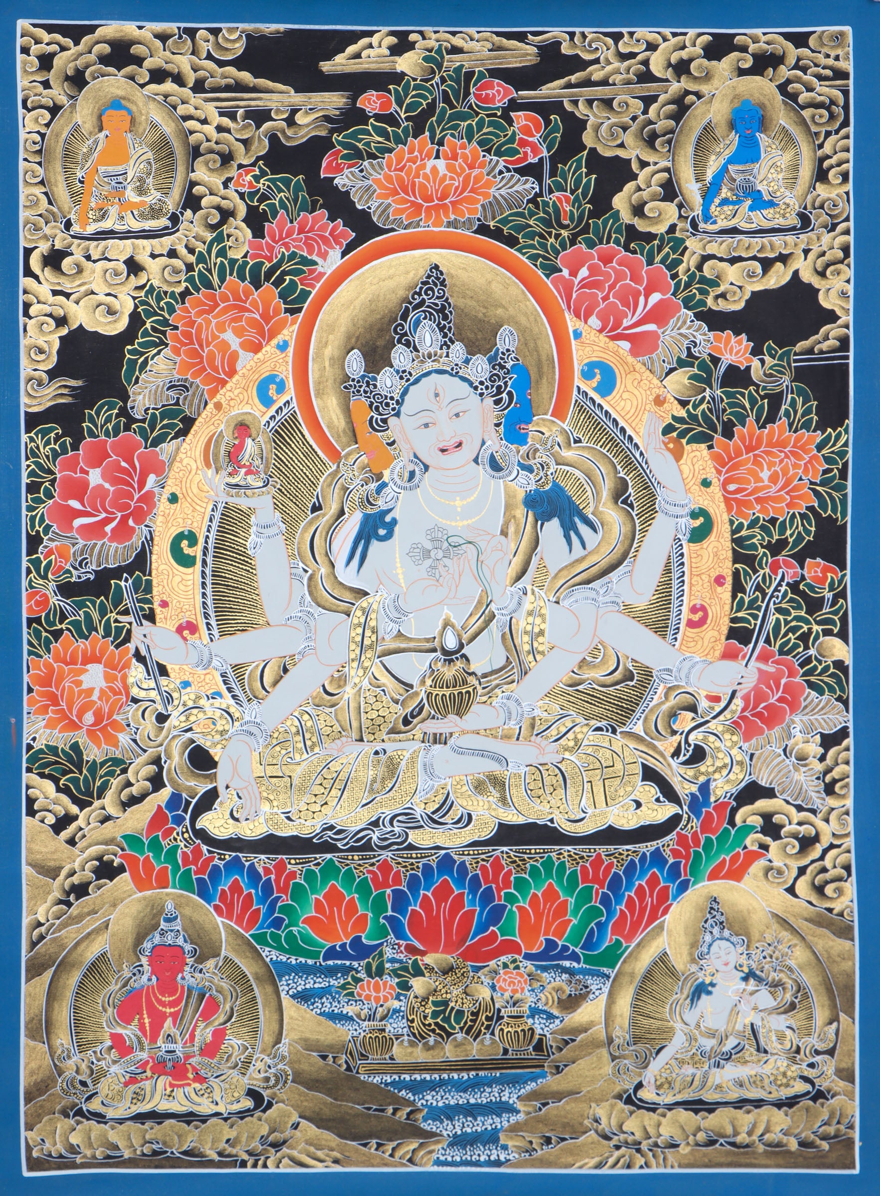 Namgyalma Thangka for meditation , prayer and spirituality.