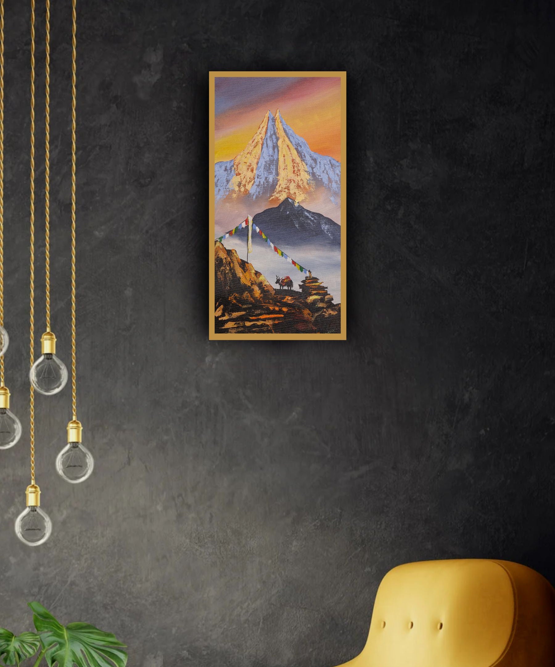 Oil Painting of Mount Everest.