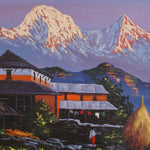Oil Painting of Mount Annapurna for wall decor.