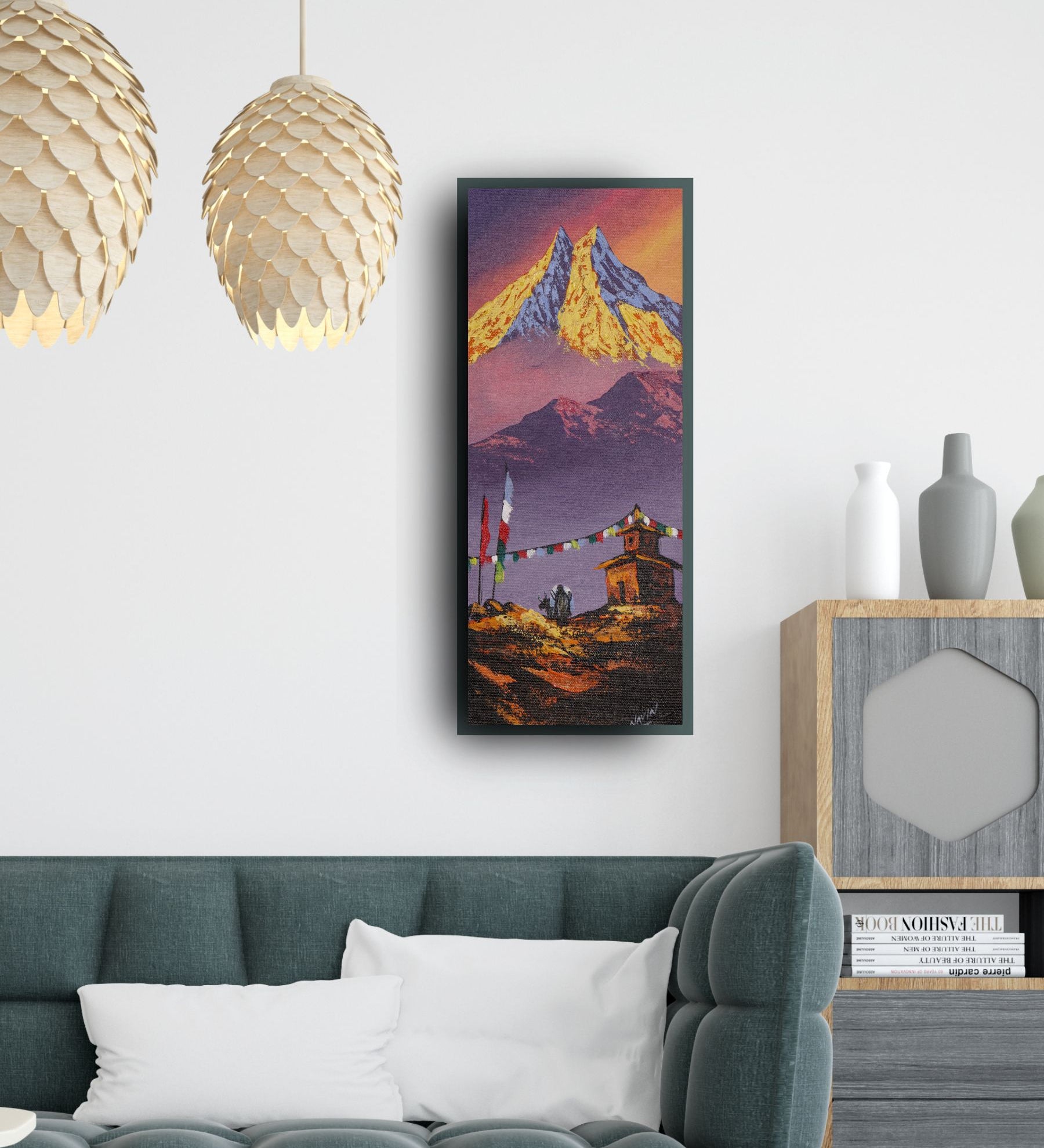 Authentic Handpainted oil painting.