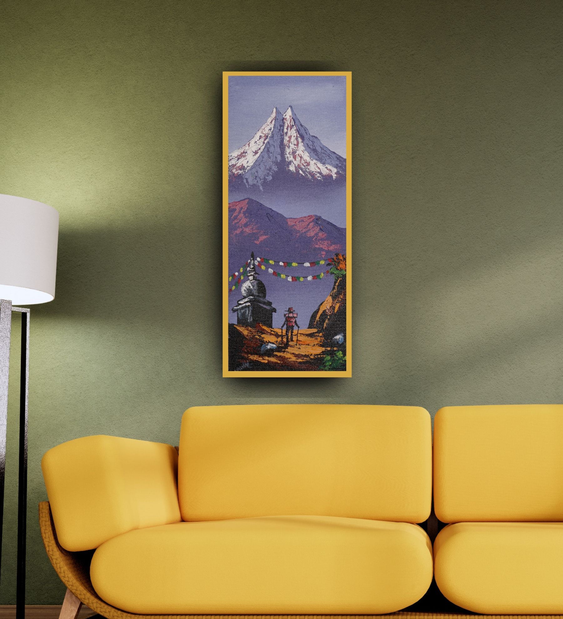 Beautiful Handpainted Oil Painting on Cotton Canvas.