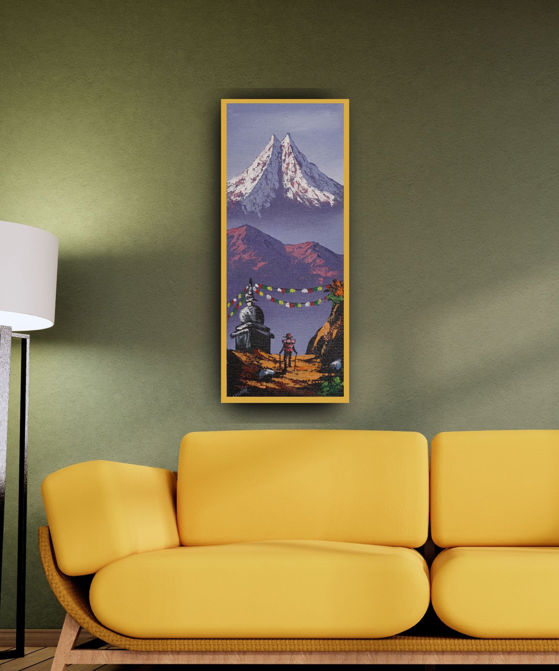 Beautiful Handpainted Oil Painting on Cotton Canvas.