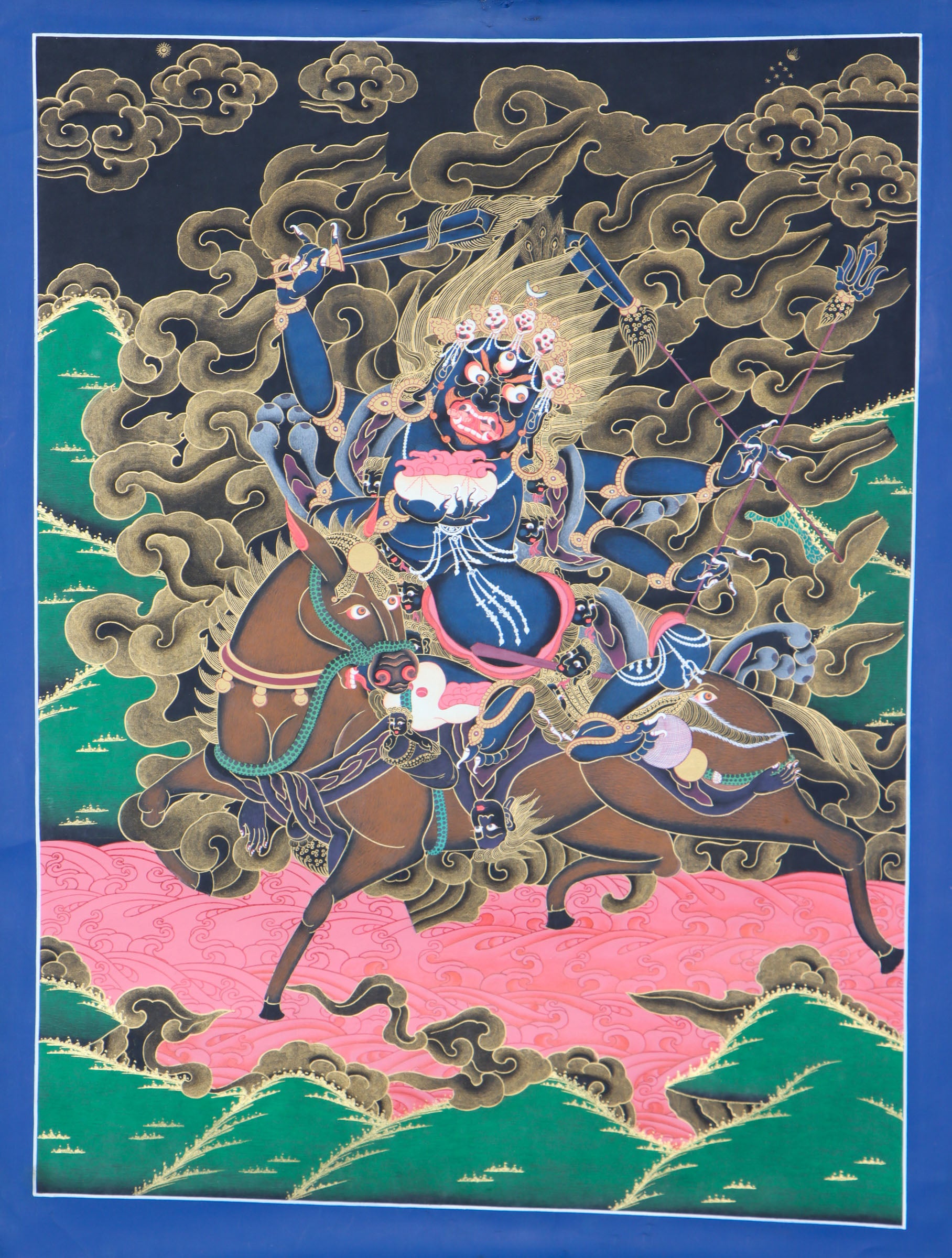 Palden Lhamo Thangka Painting for meditation, devotion, and protection.