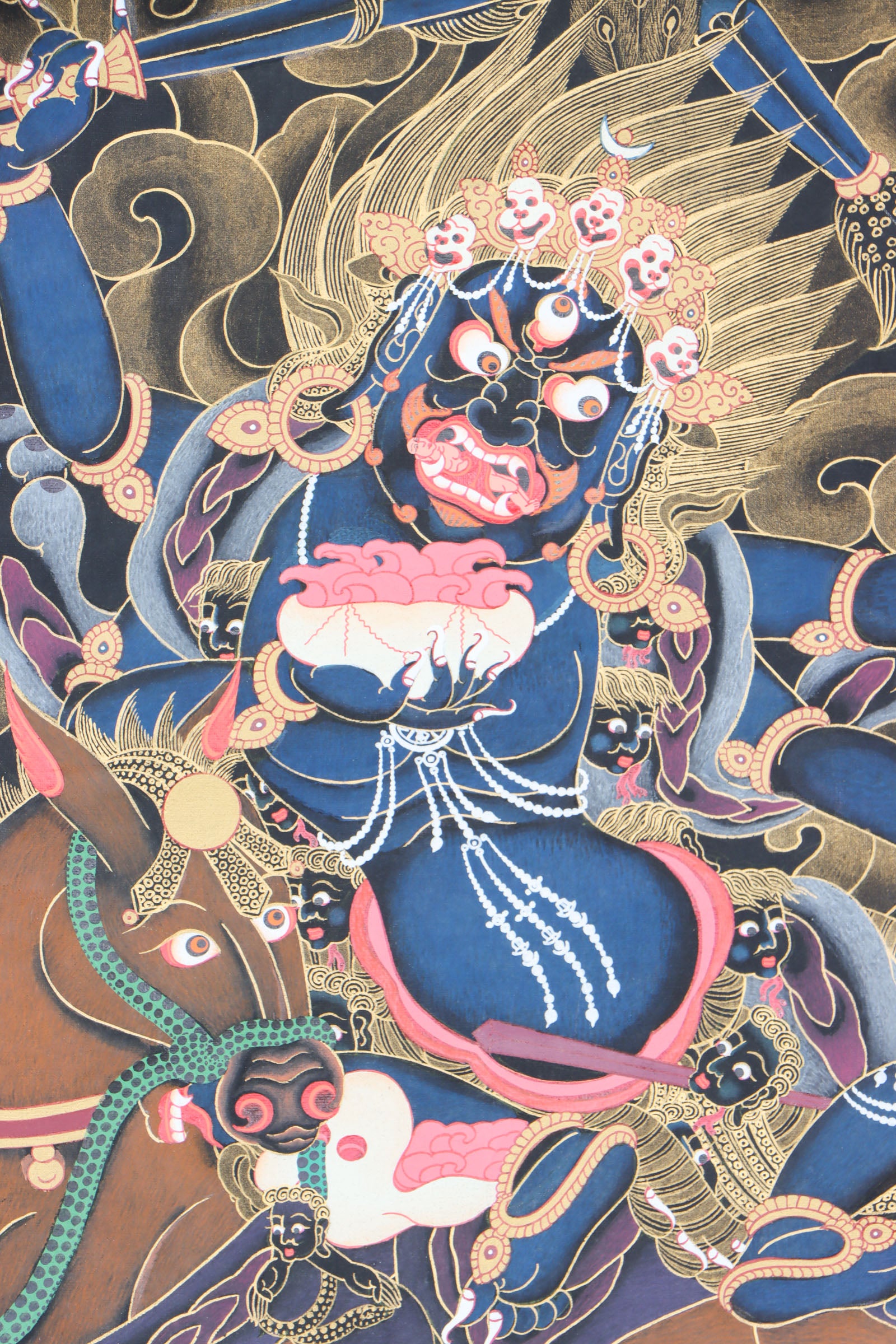 Palden Lhamo Thangka Painting for meditation, devotion, and protection.