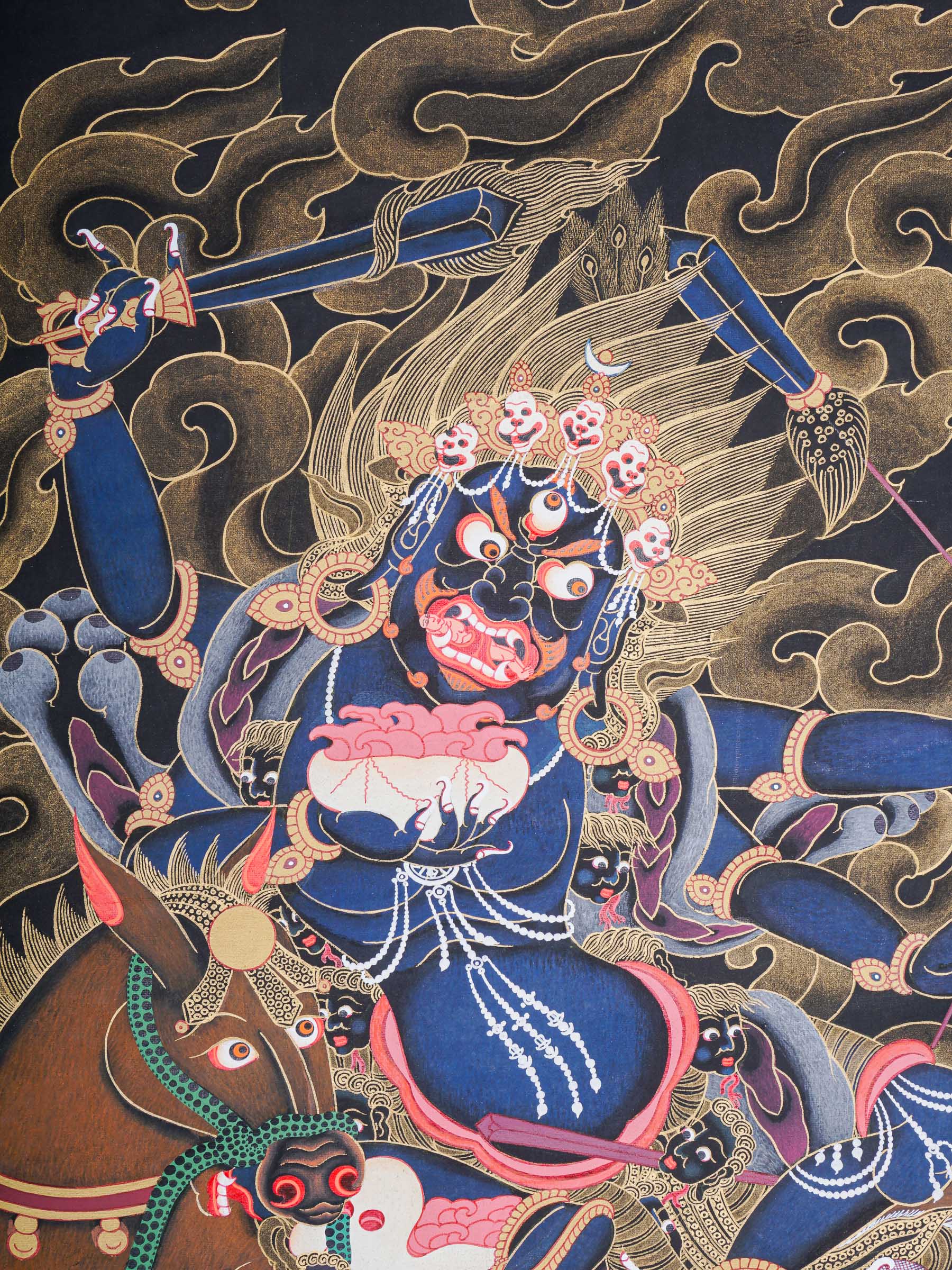 Palden Lhamo Thangka Painting for meditation, devotion, and protection.