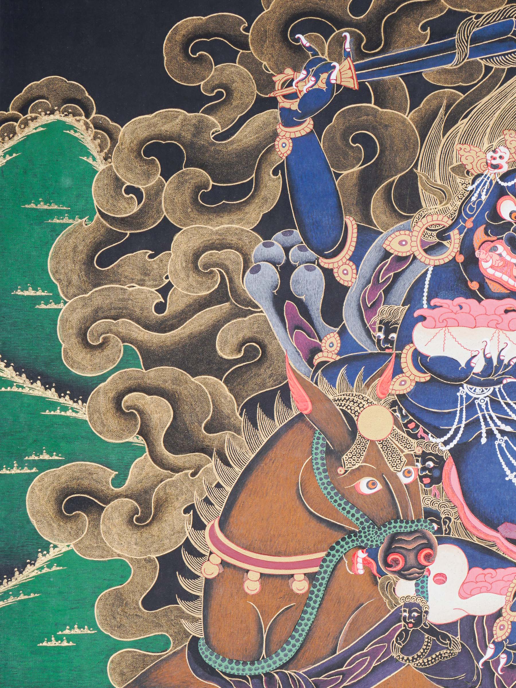 Palden Lhamo Thangka Painting for meditation, devotion, and protection.