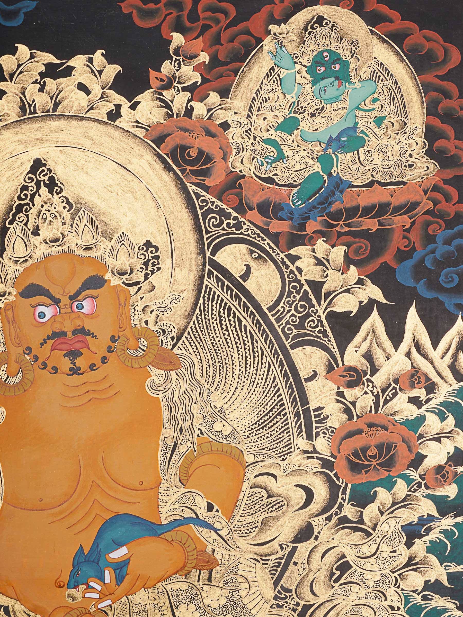 Pancha Zambala Thangka - Handpainted Tibetan Painting