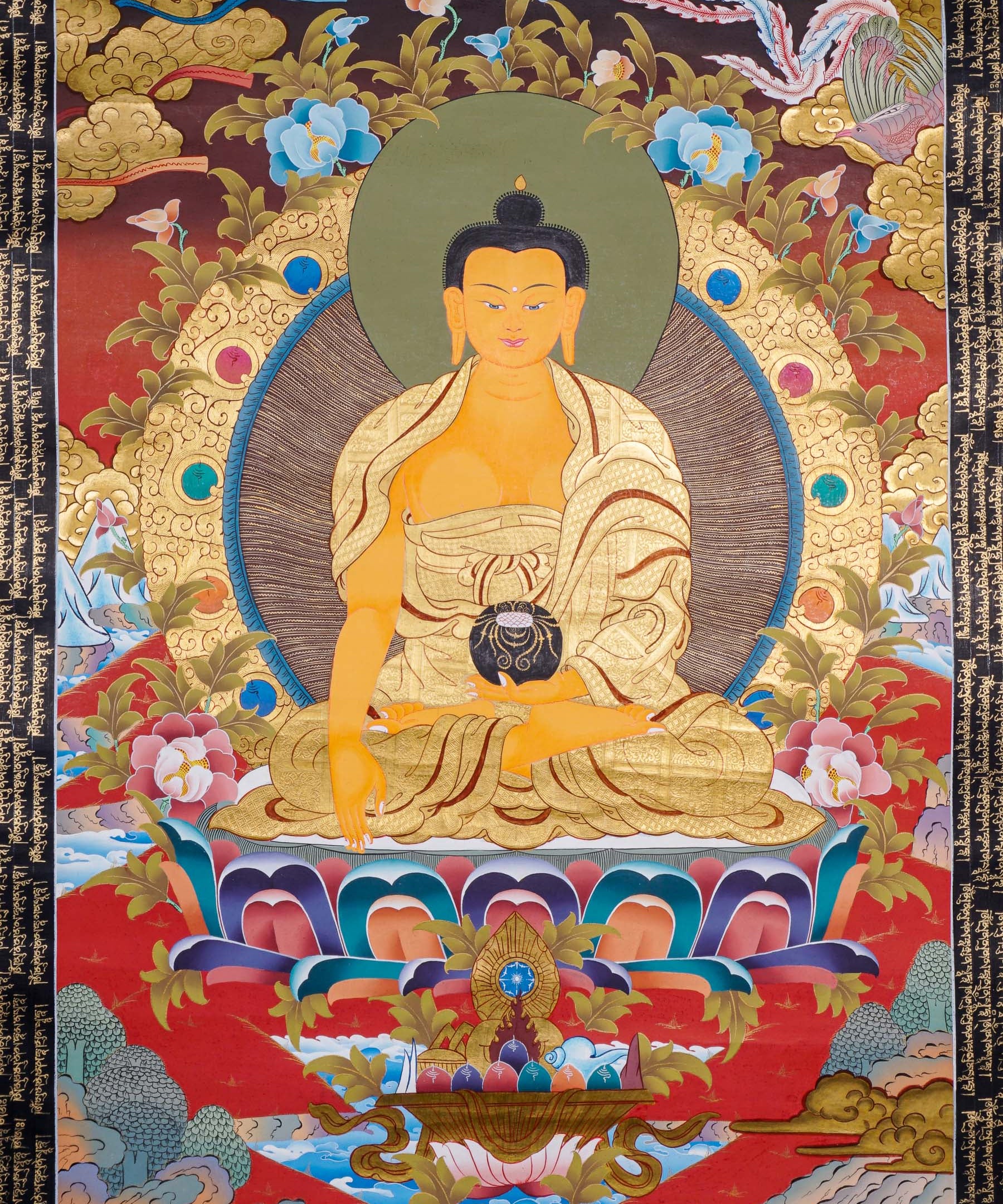 Shakyamuni Buddha Thangka - Buddhist Painting 
