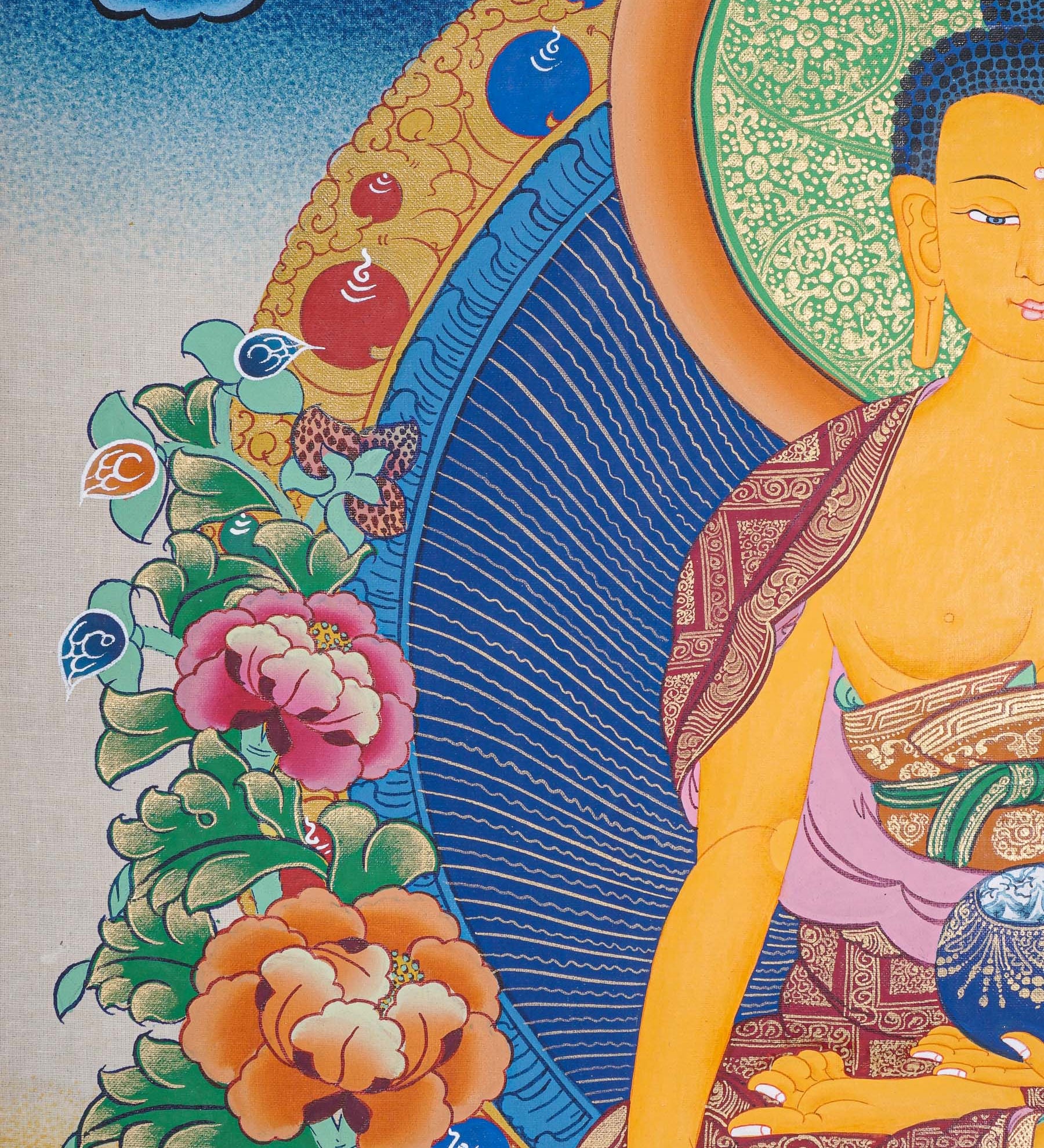 Shakyamuni Buddha Thangka - Buddhist Painting