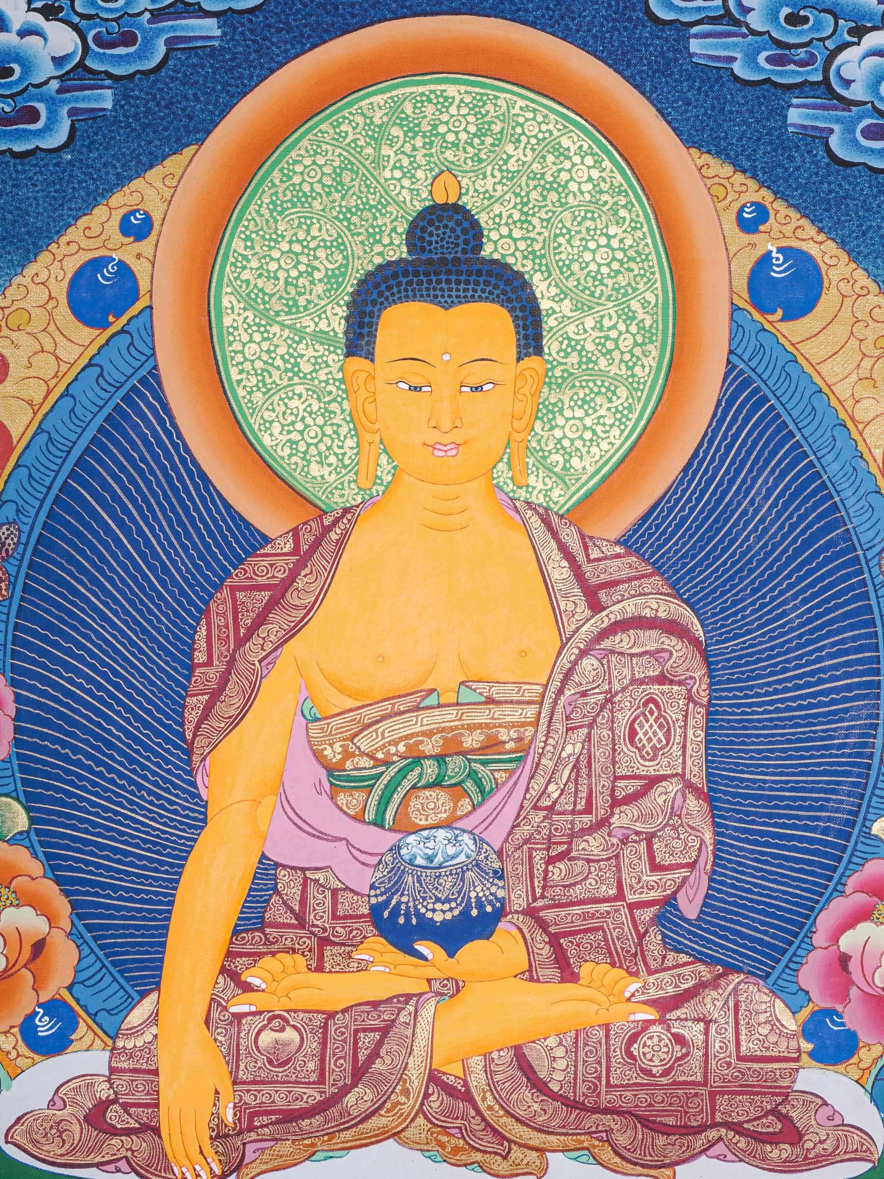 Shakyamuni Buddha Thangka - Buddhist Painting