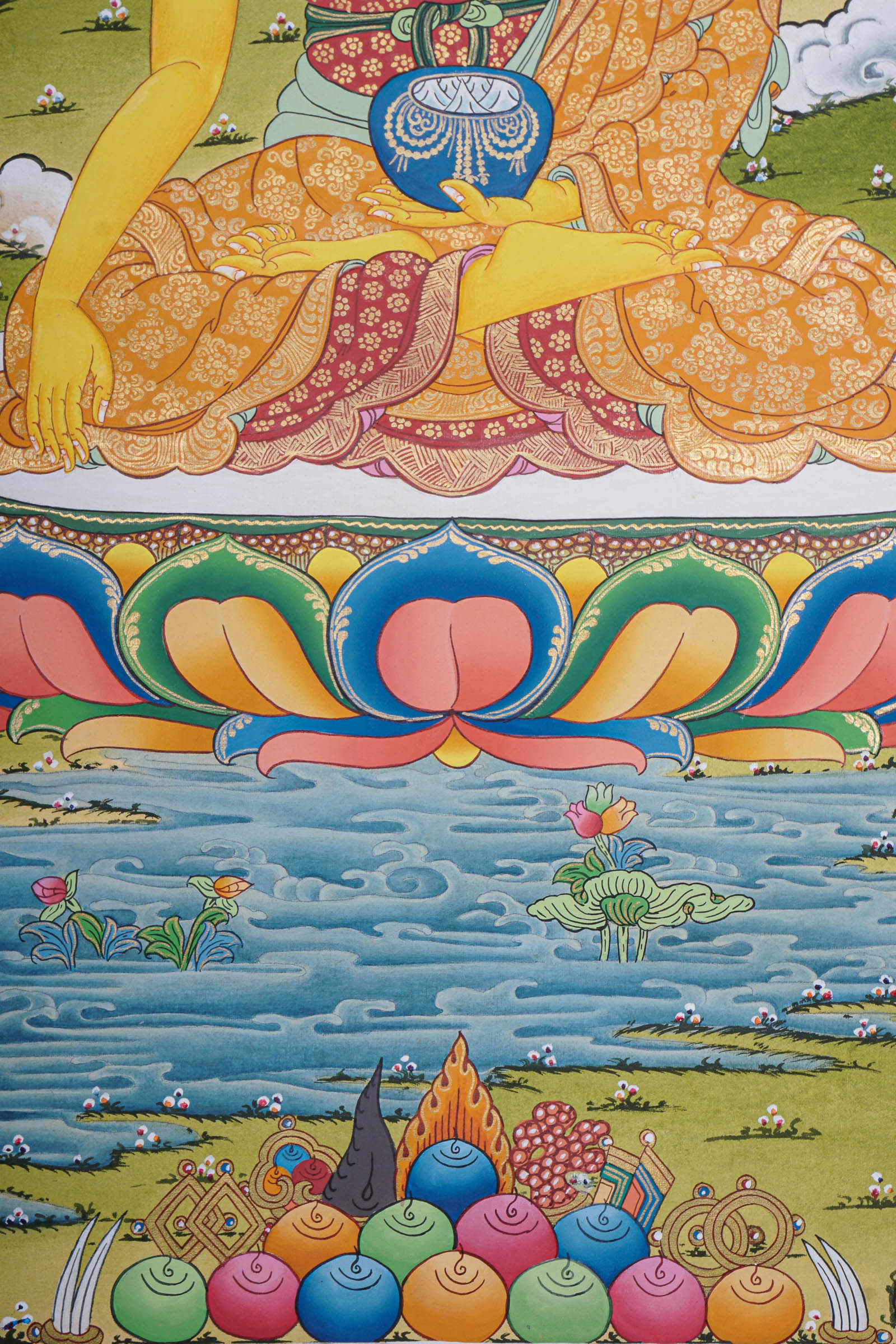 Shakyamuni Buddha Thangka for prayer and meditation.