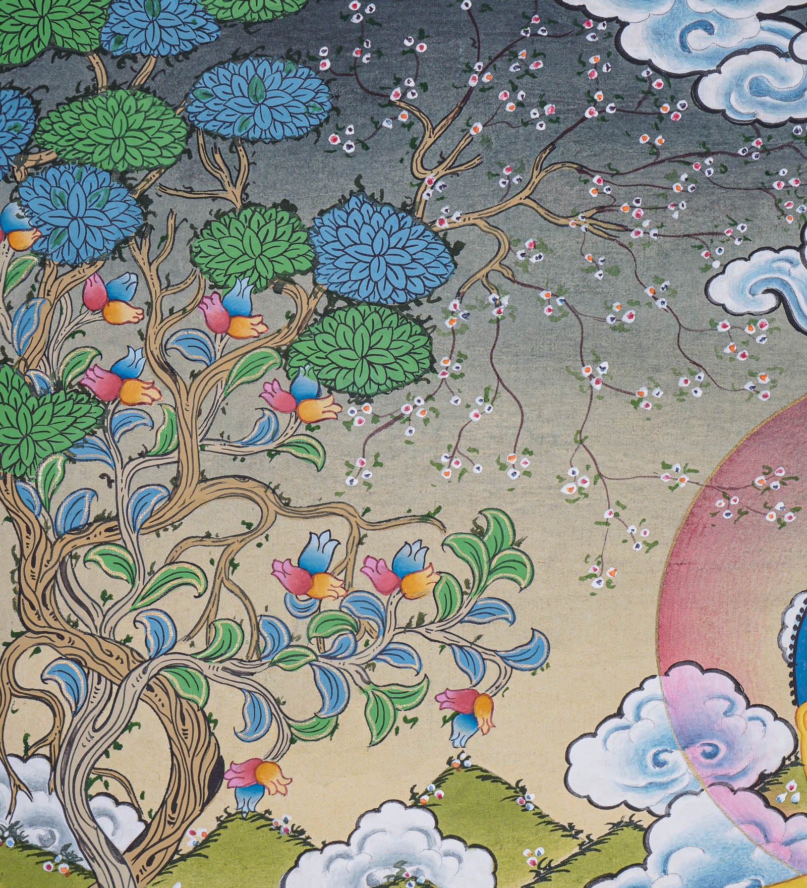 Shakyamuni Buddha Thangka for prayer and meditation.