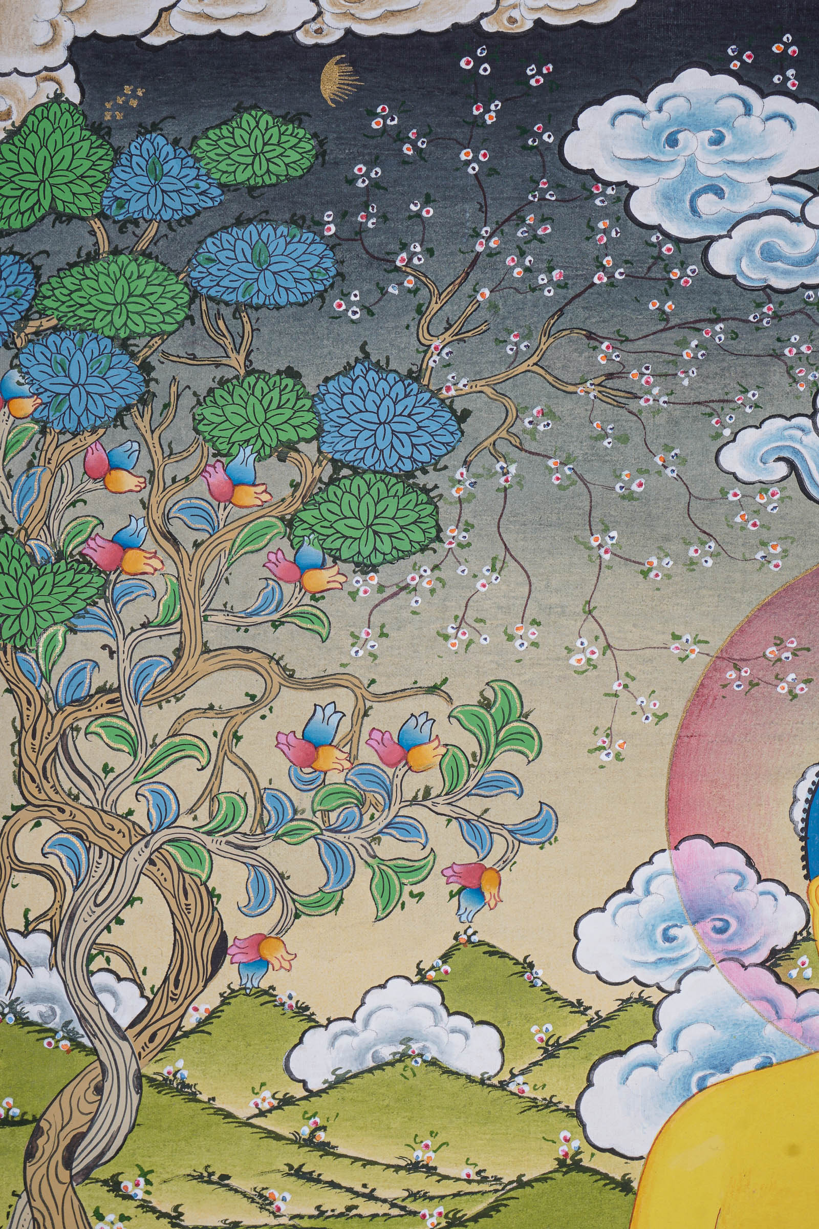 Shakyamuni Buddha Thangka for prayer and meditation.