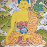 Shakyamuni Buddha Thangka for prayer and meditation.