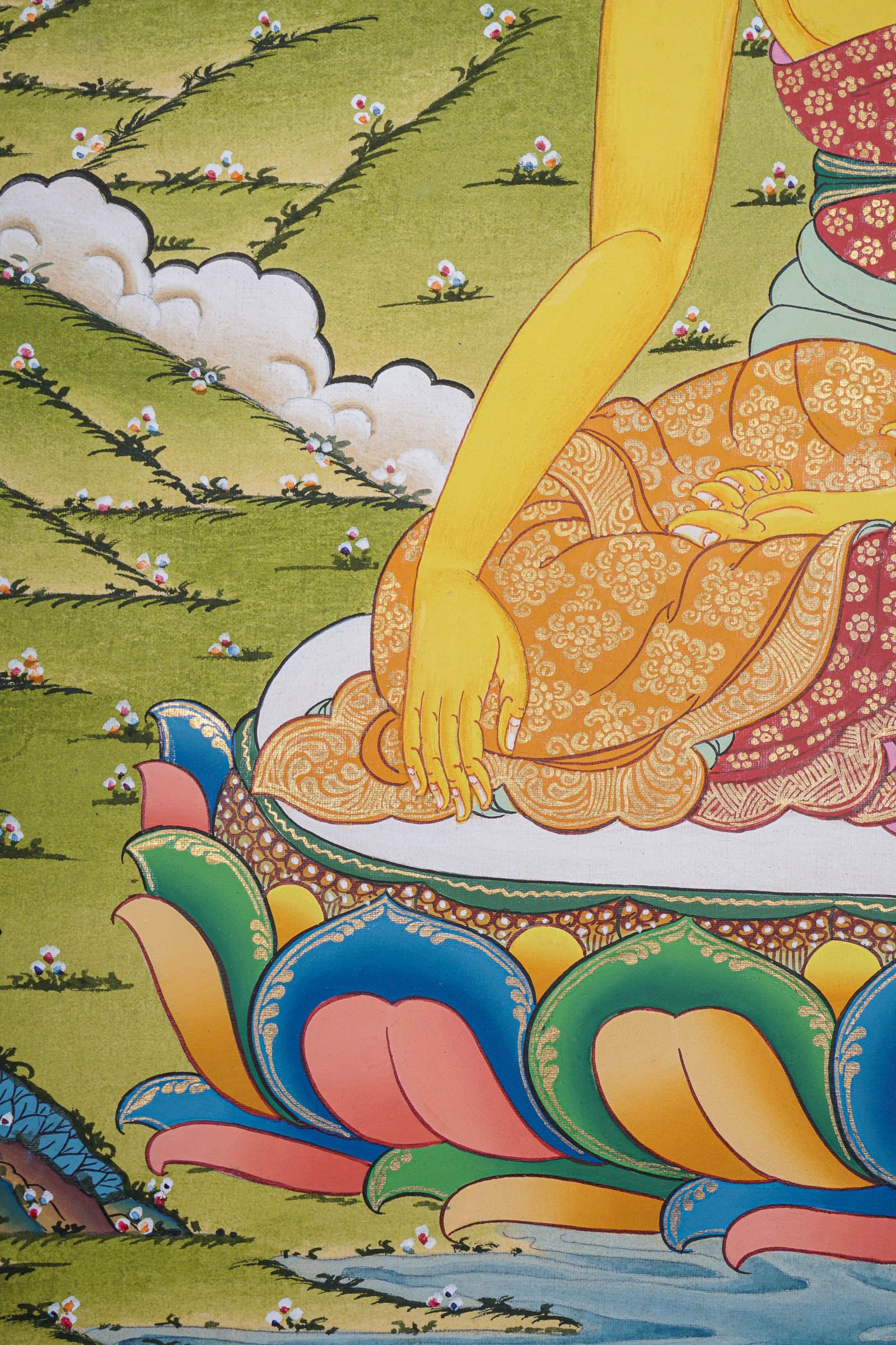 Shakyamuni Buddha Thangka for prayer and meditation.