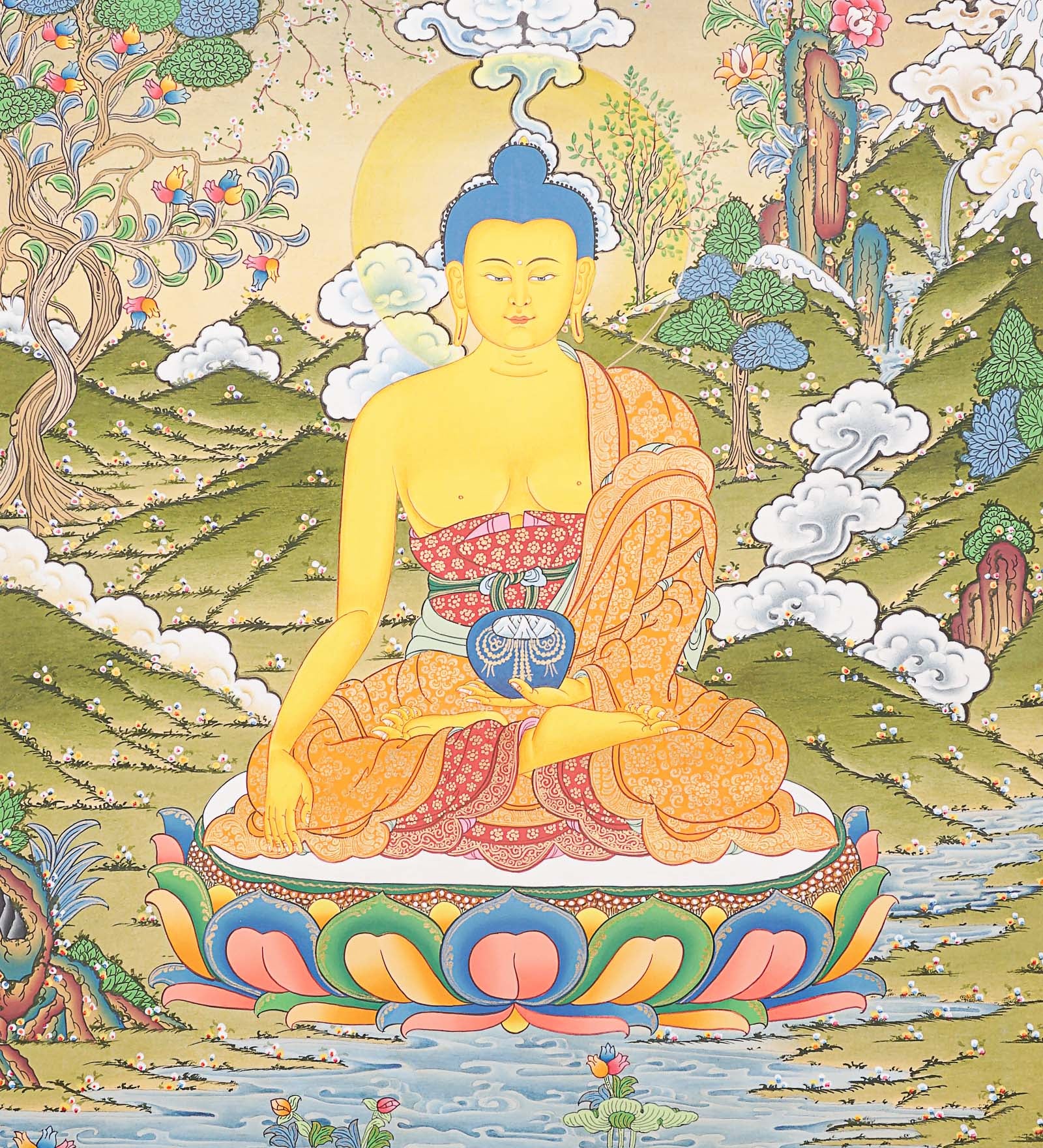 Shakyamuni Buddha Thangka - Tibetan Painting