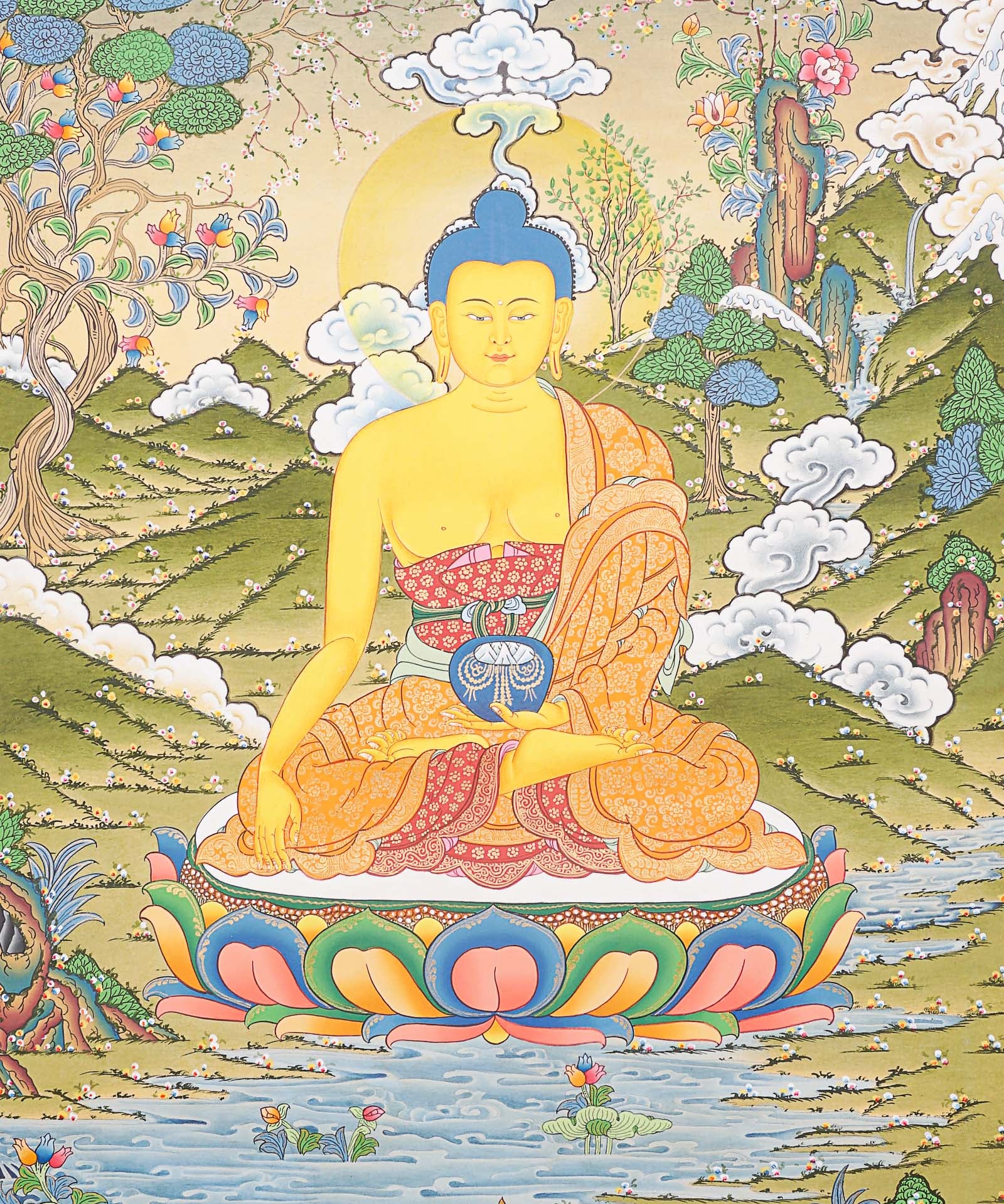 Shakyamuni Buddha Thangka - Tibetan Painting